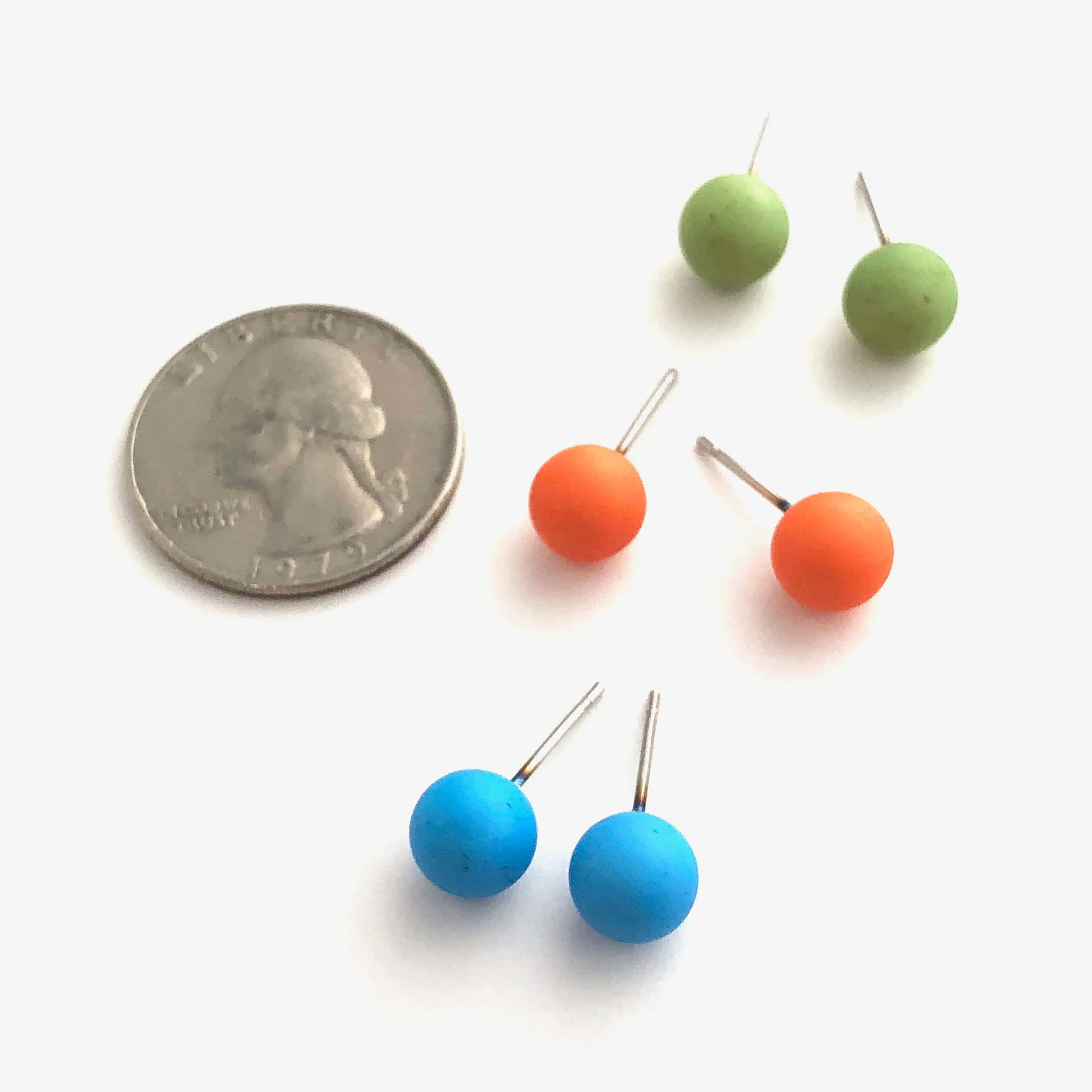 Fruit Colada Stud Earring Set | 8mm Vintage Lucite Triple Studs Set