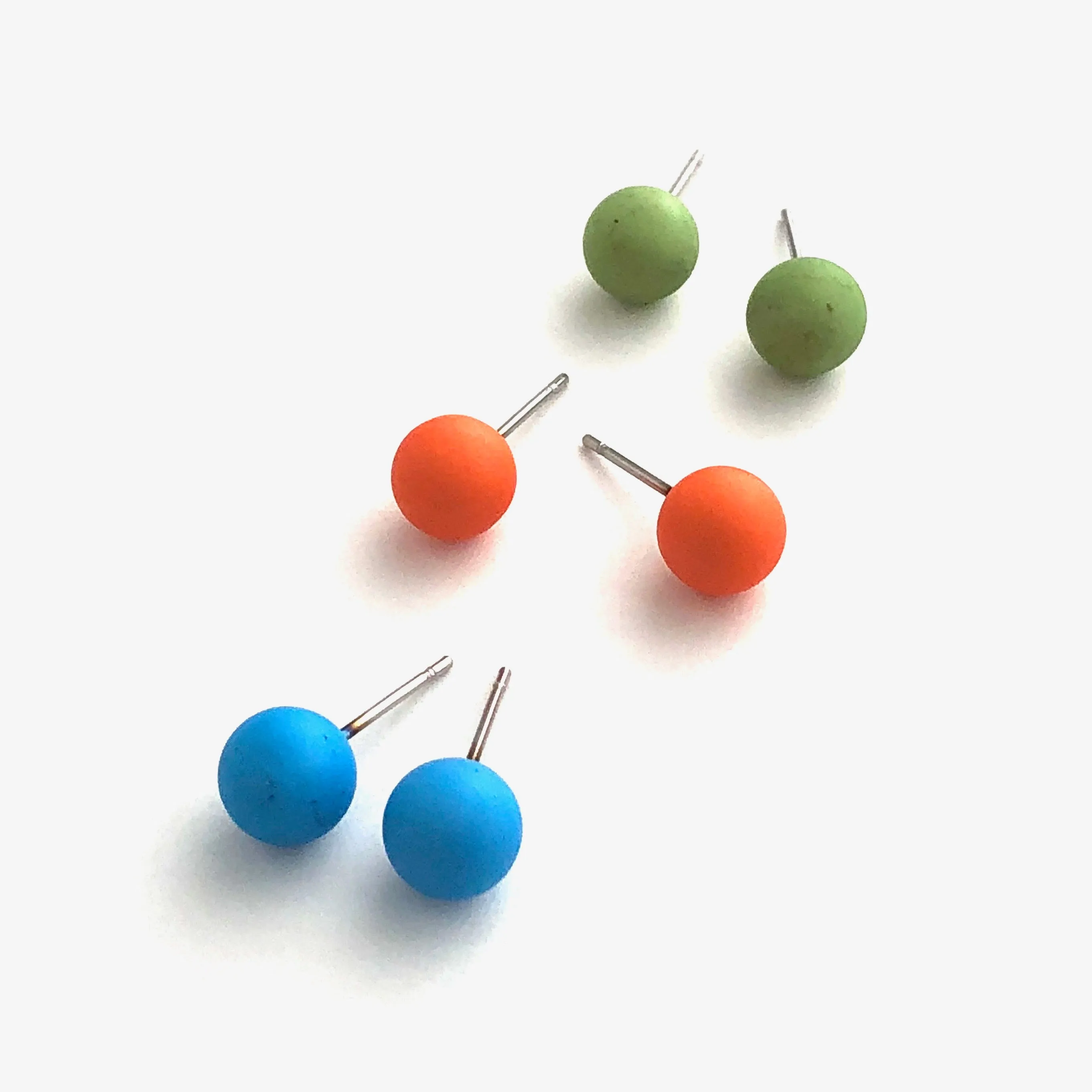 Fruit Colada Stud Earring Set | 8mm Vintage Lucite Triple Studs Set