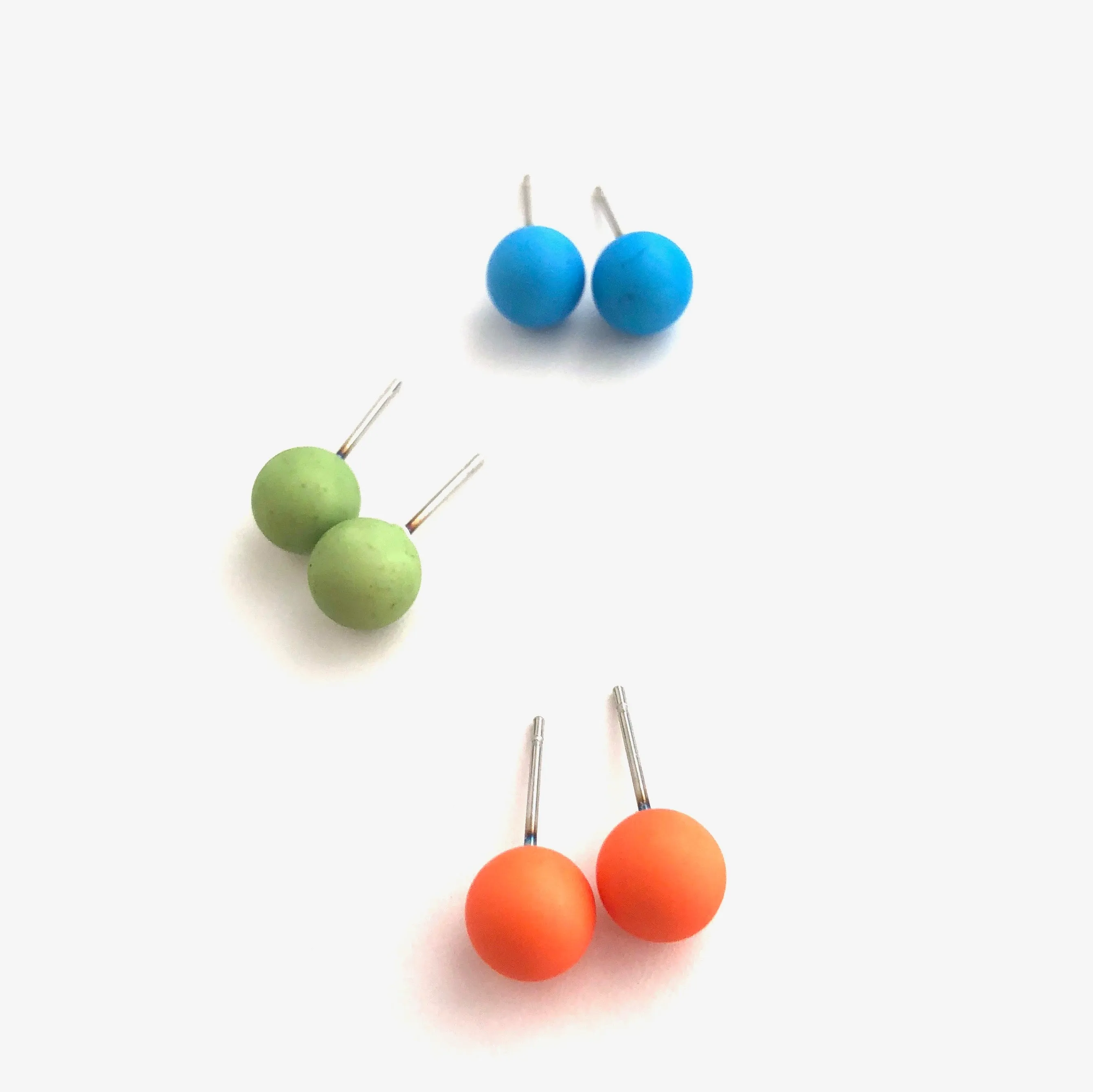 Fruit Colada Stud Earring Set | 8mm Vintage Lucite Triple Studs Set