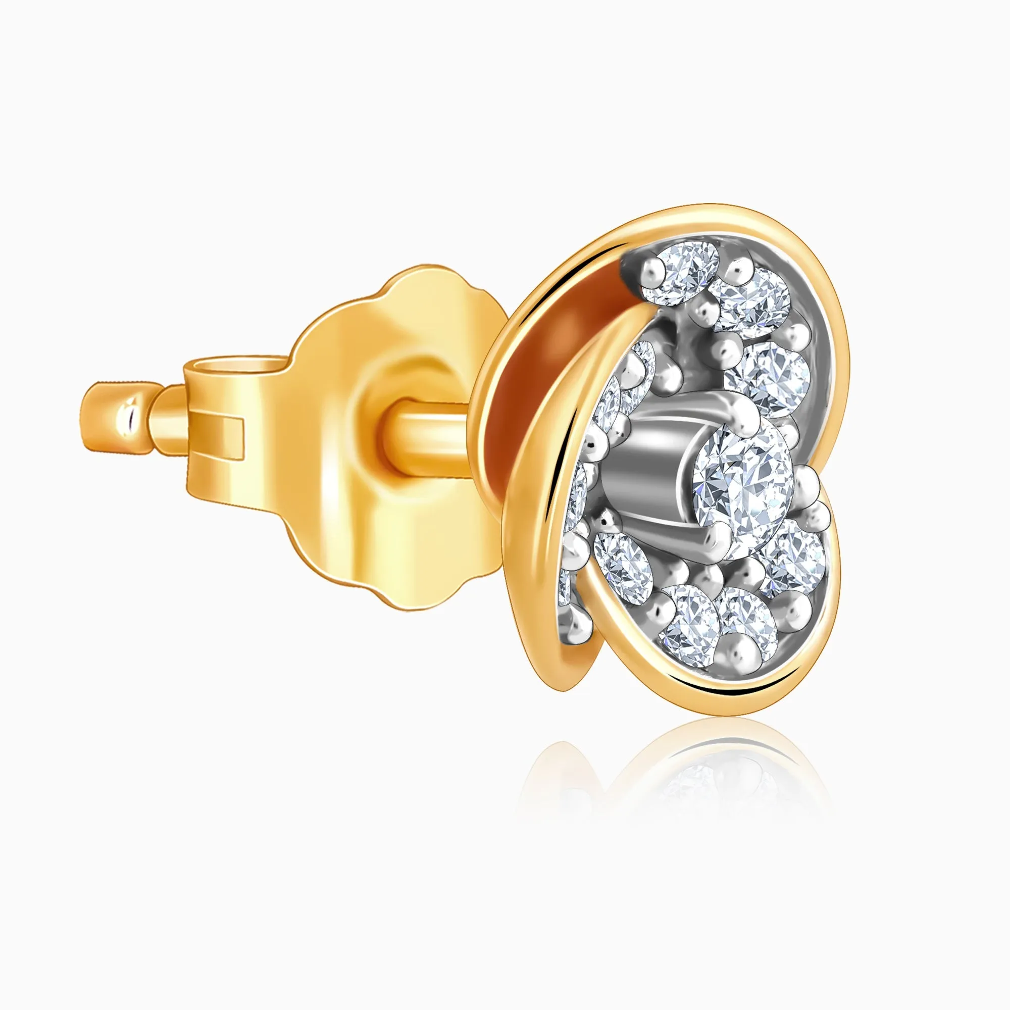 Gold Flora Diamond Earrings