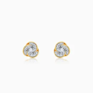 Gold Flora Diamond Earrings