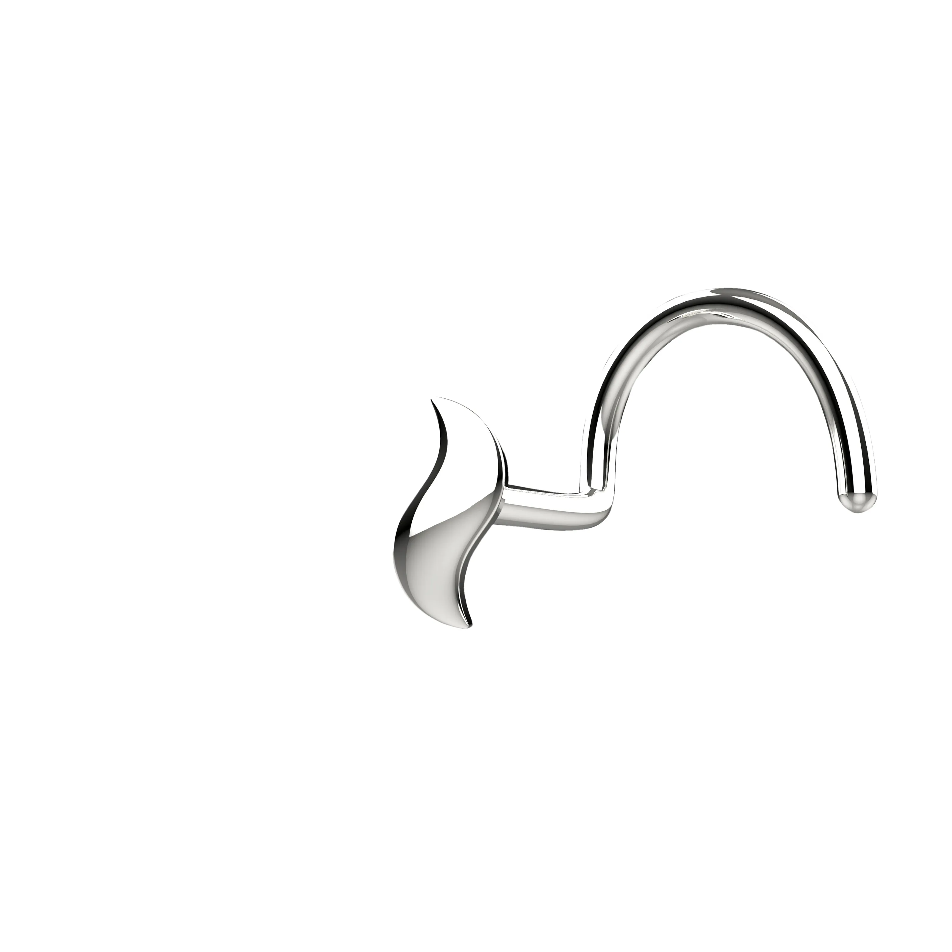 Gold Leaf Nose Stud – Delicate Nose Ring Piercing
