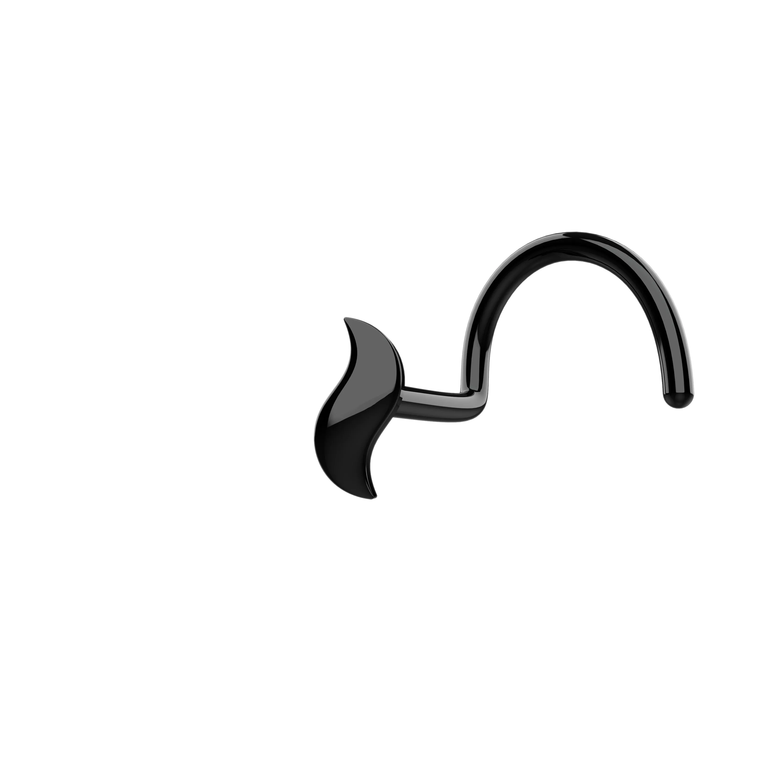 Gold Leaf Nose Stud – Delicate Nose Ring Piercing