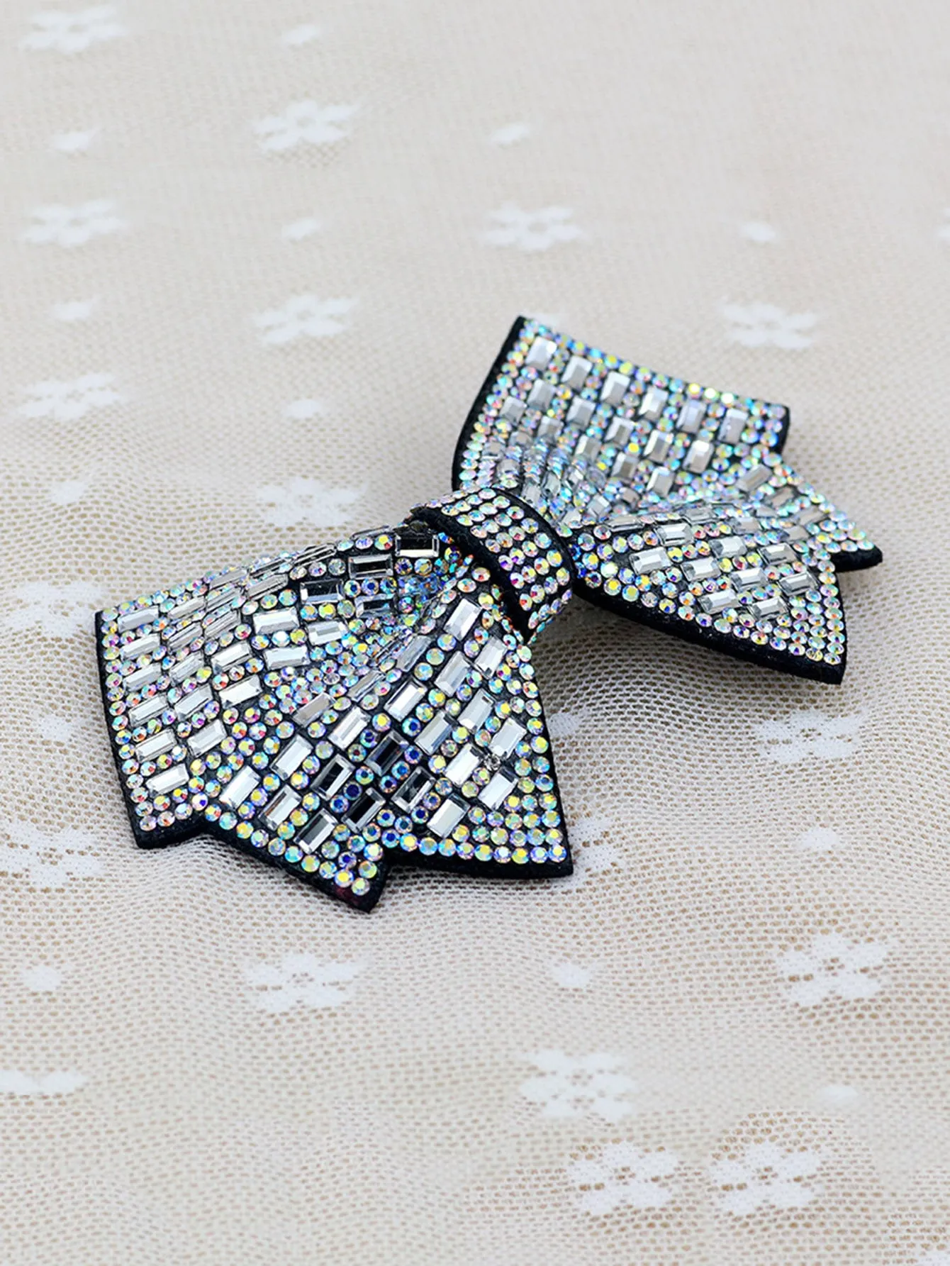 Gorgeous Rhinestone Bow Decor Hair Clip for Women Barrette Styling Hair