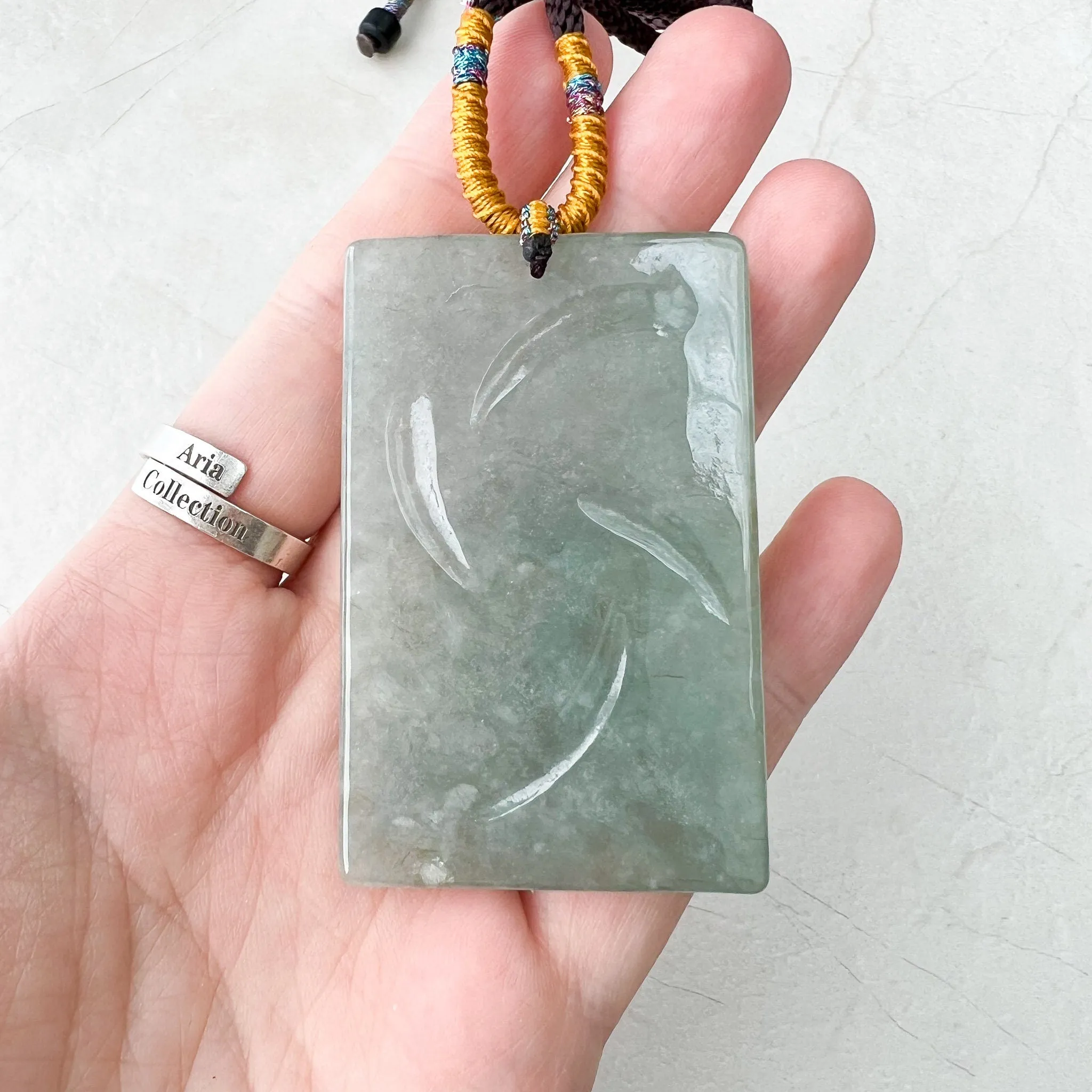 Green Jadeite Jade Monkey King, 孙悟空, Dragon Chinese Zodiac Carved Pendant Necklace, YJ-0722-1675369575
