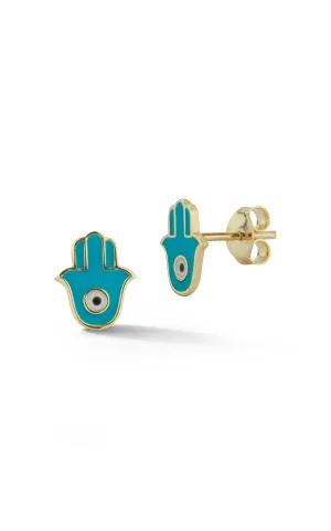 Hamsa Stud Earring