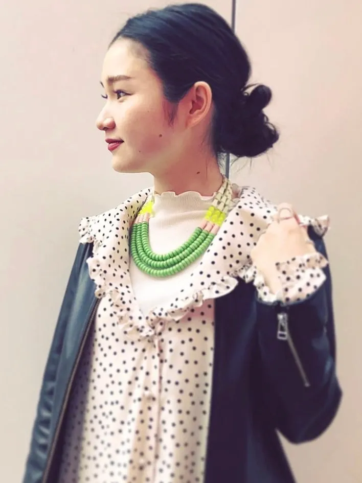 Handcrafted Serpentine and Jade Tiered  Necklace