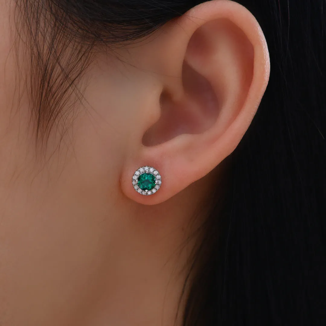 Hello, Halo 1 Carat Diamond Crystalline Studs