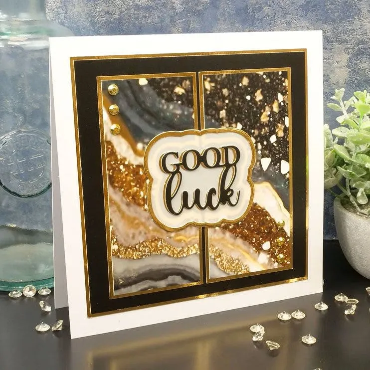 Hunkydory Moonstone Dies - Radiant Sentiments - Good Luck & Thank You