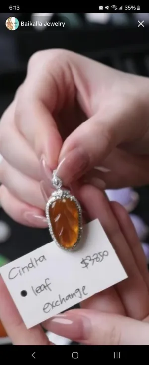 IG Live "18ky Gold Natural Icy Rich Yellow Burmese Jadeite Jade Leaf Necklace" (Live Pick) (11/19/24)