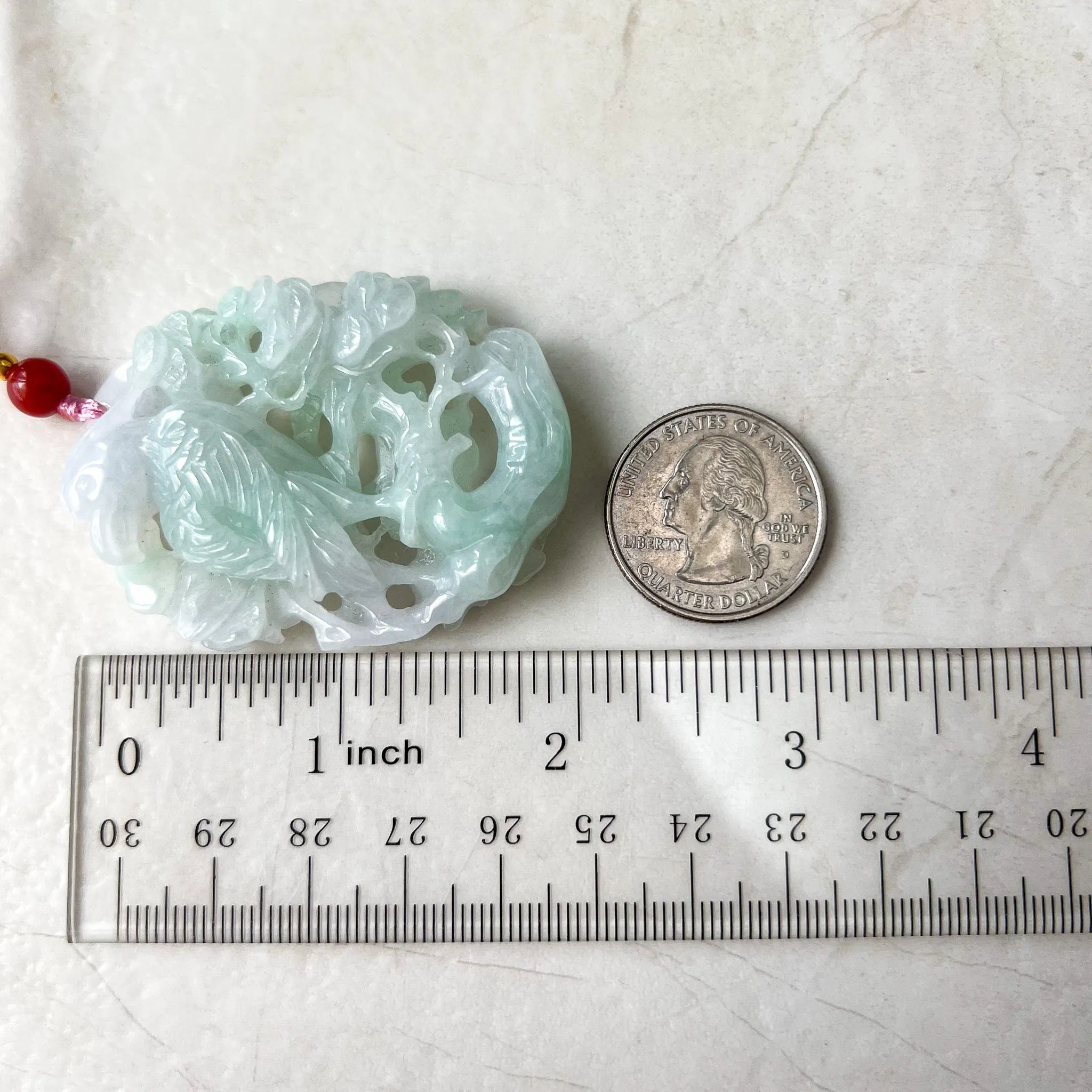 Jadeite Jade Bird Parrot Eagle Necklace Hand Carved Pendant, ZYF-0622-1661358387