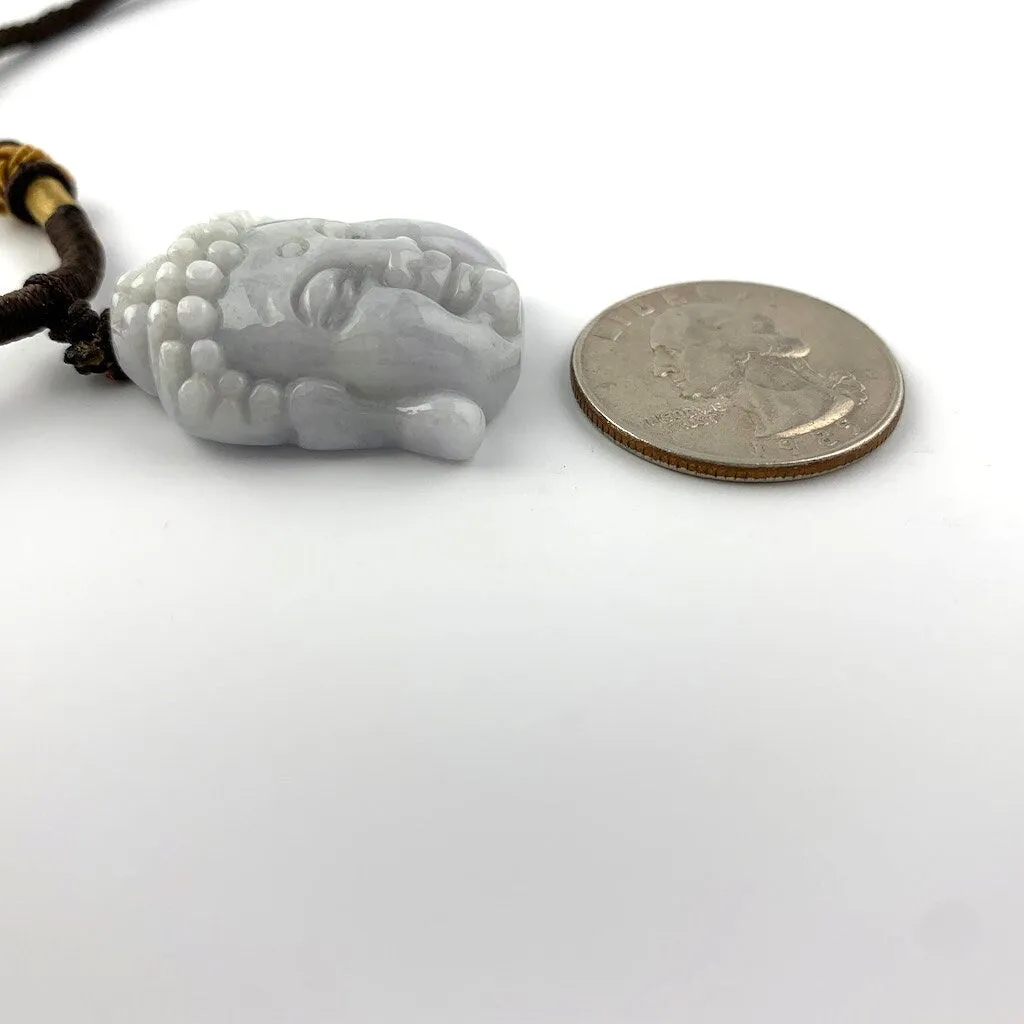 Jadeite Jade Buddha Carved Pendant, Amida, Amitabha, YW-0110-1647119737