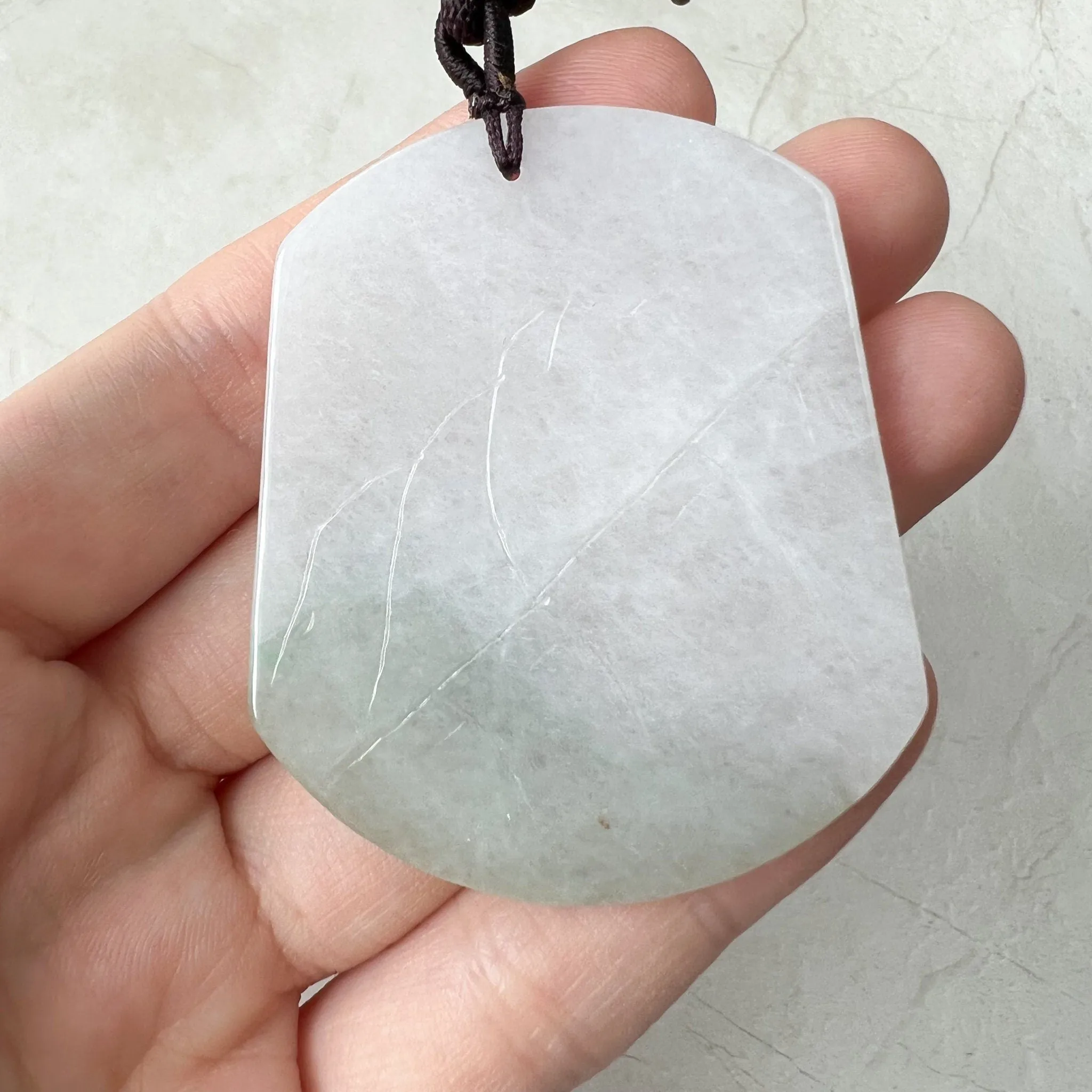 Jadeite Jade Rabbit Lotus Bottle Gourd Calabash Chinese Zodiac Carved Pendant Necklace, YJ-0322-0358536