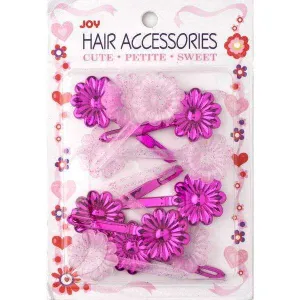 Joy Daisy Barrette 12ct Asst Pink