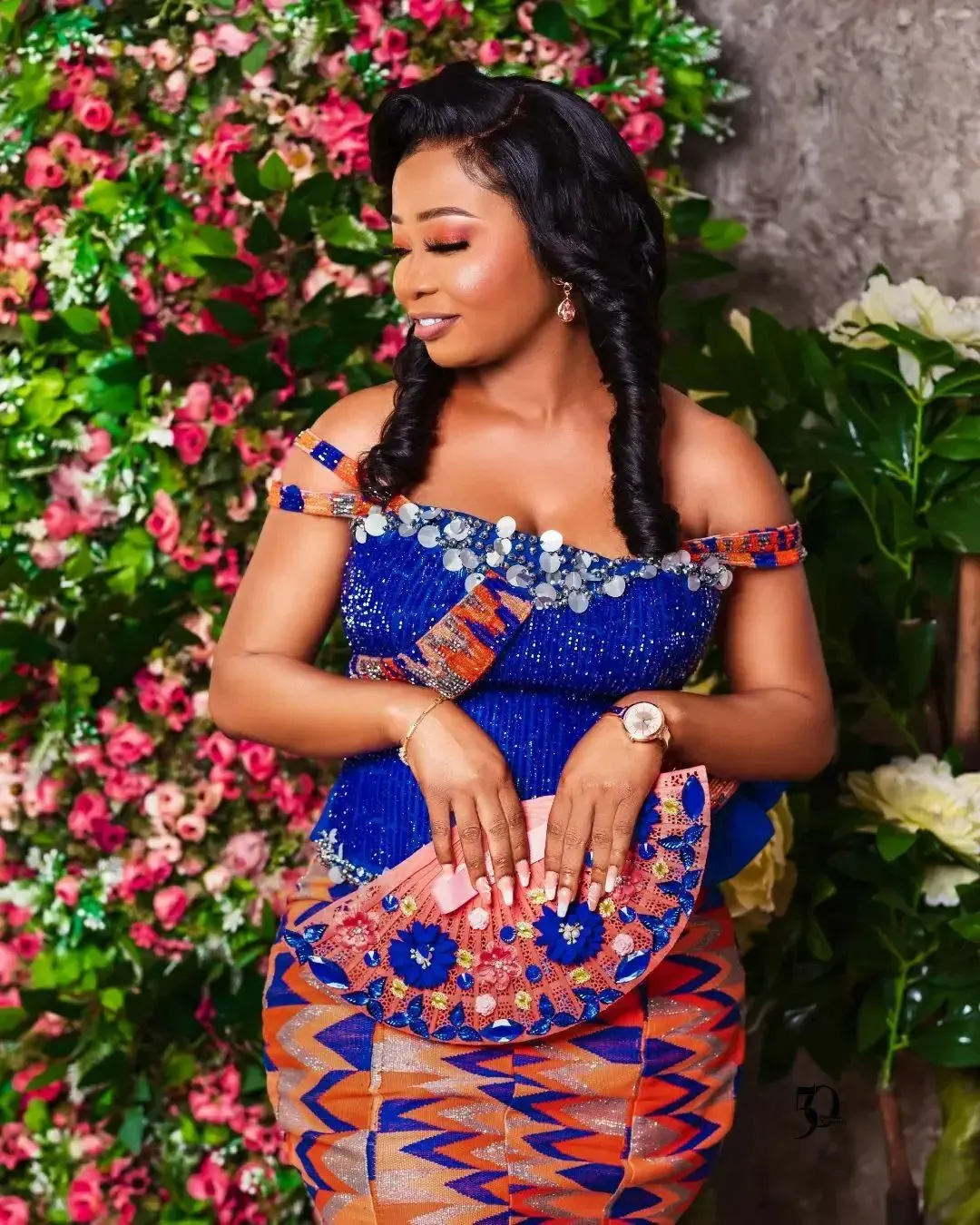Kente Cloth Royal Wedding Dress DP39