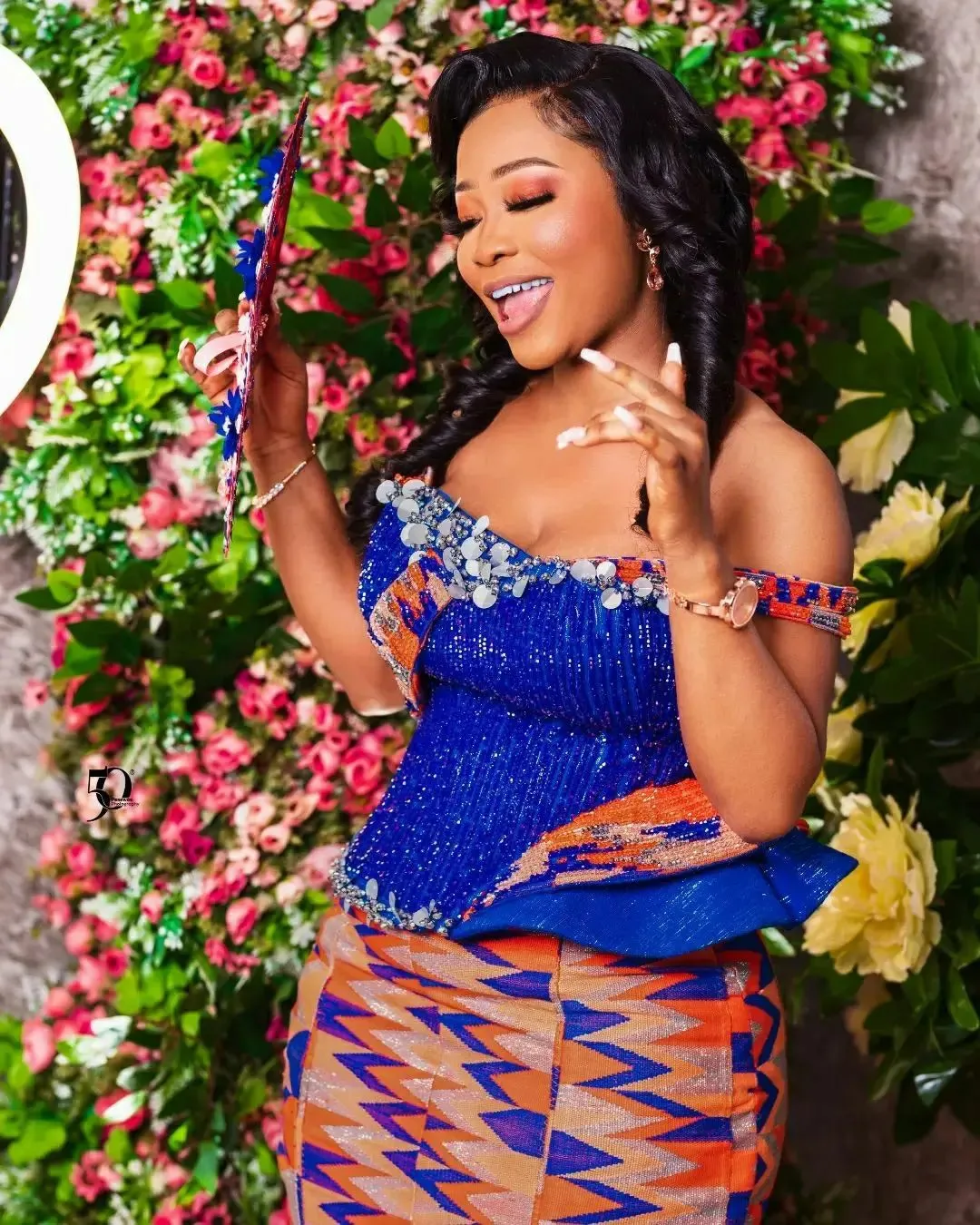 Kente Cloth Royal Wedding Dress DP39