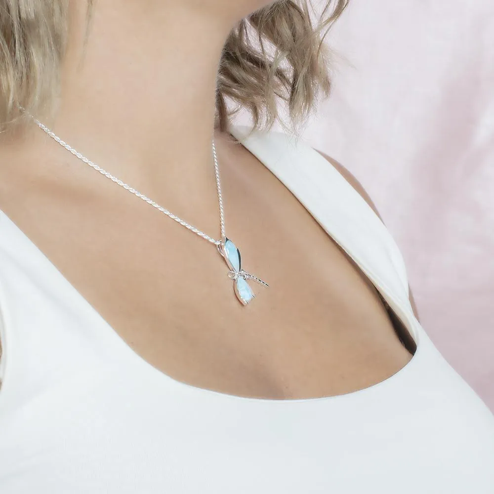 Larimar Dragonfly Pendant
