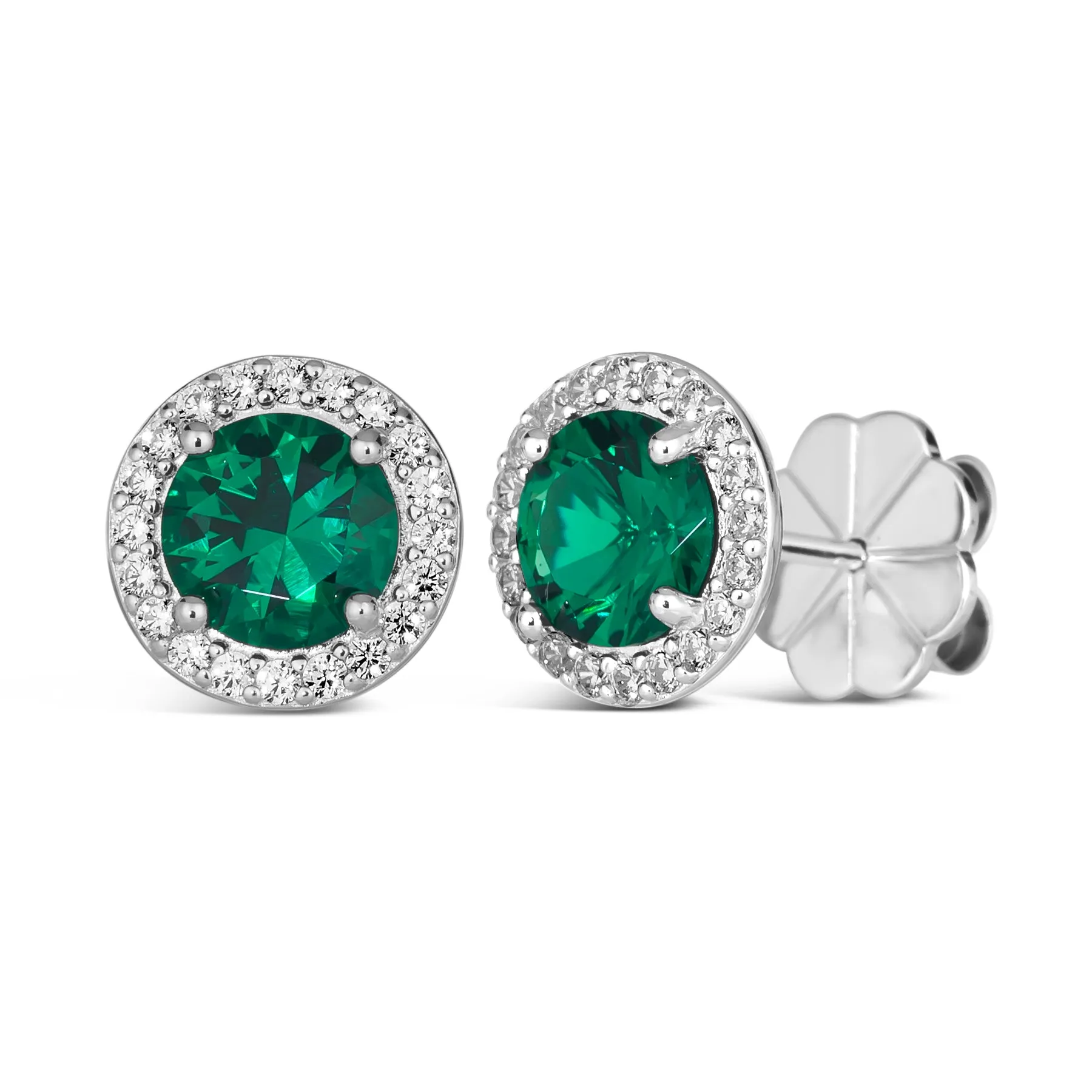 Lola 2 Carat Diamond Crystalline Martini Halo Studs