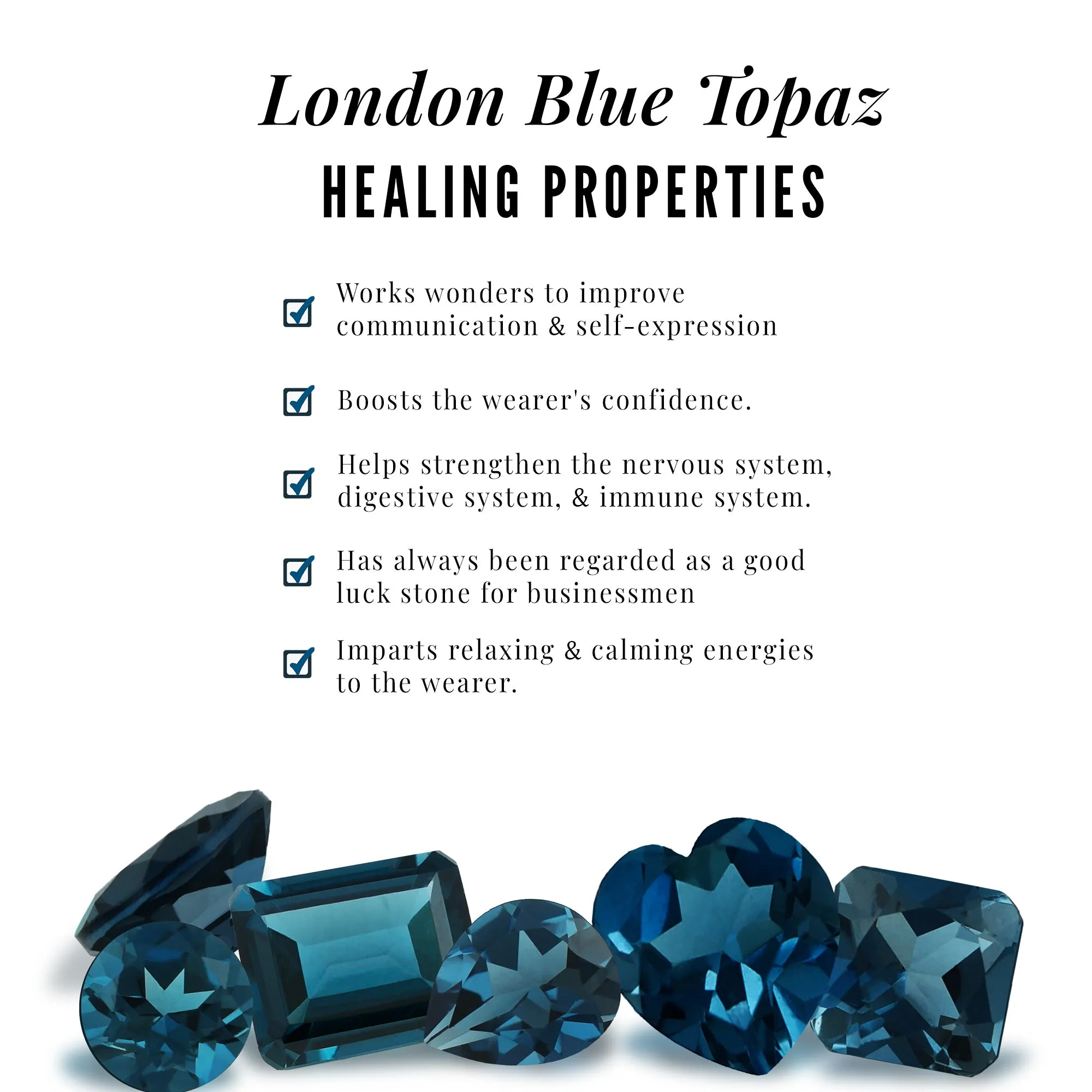London Blue Topaz Solitaire Bypass Ring with Diamond Side Stones