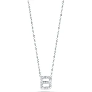 Love Letter B Pendant with Diamonds