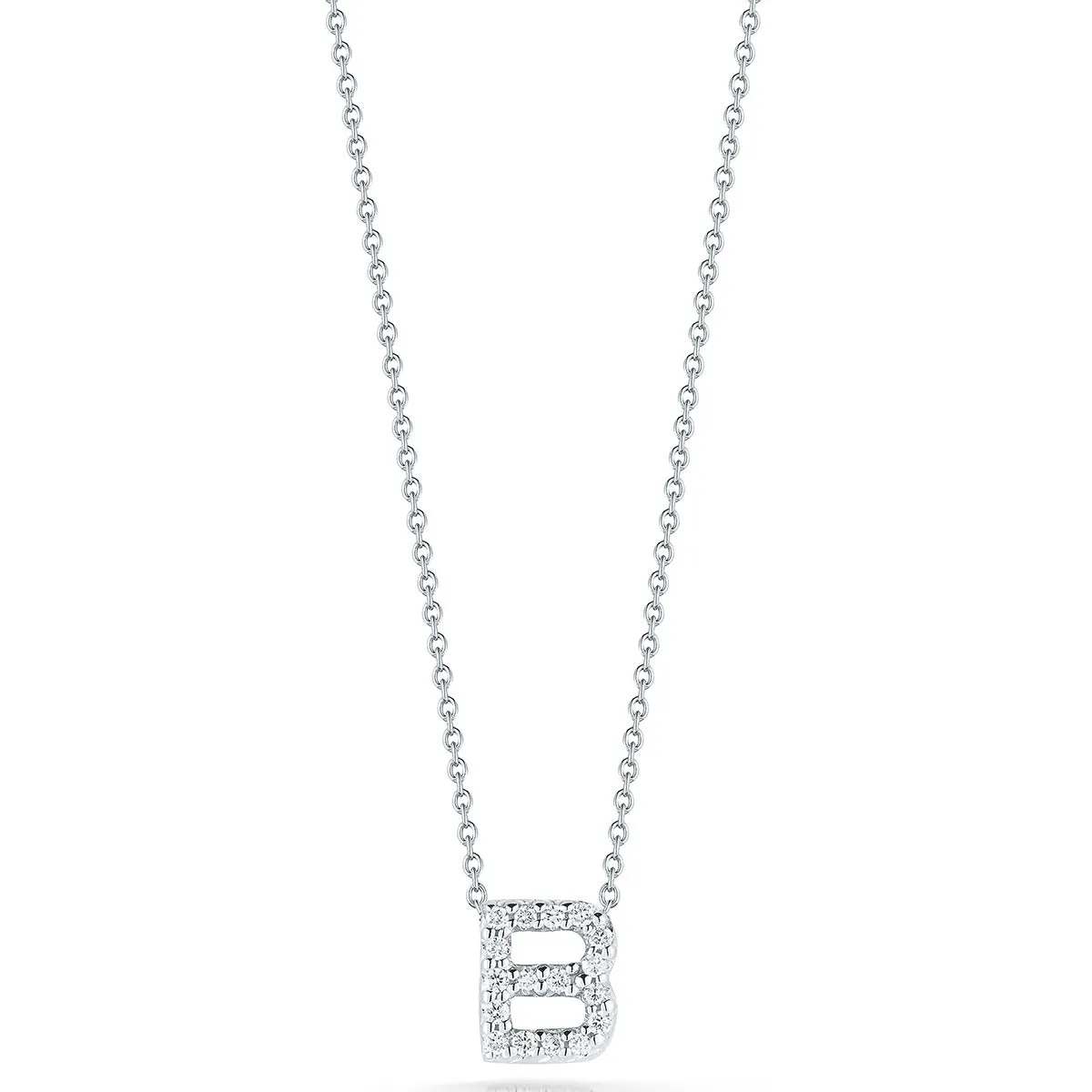 Love Letter B Pendant with Diamonds