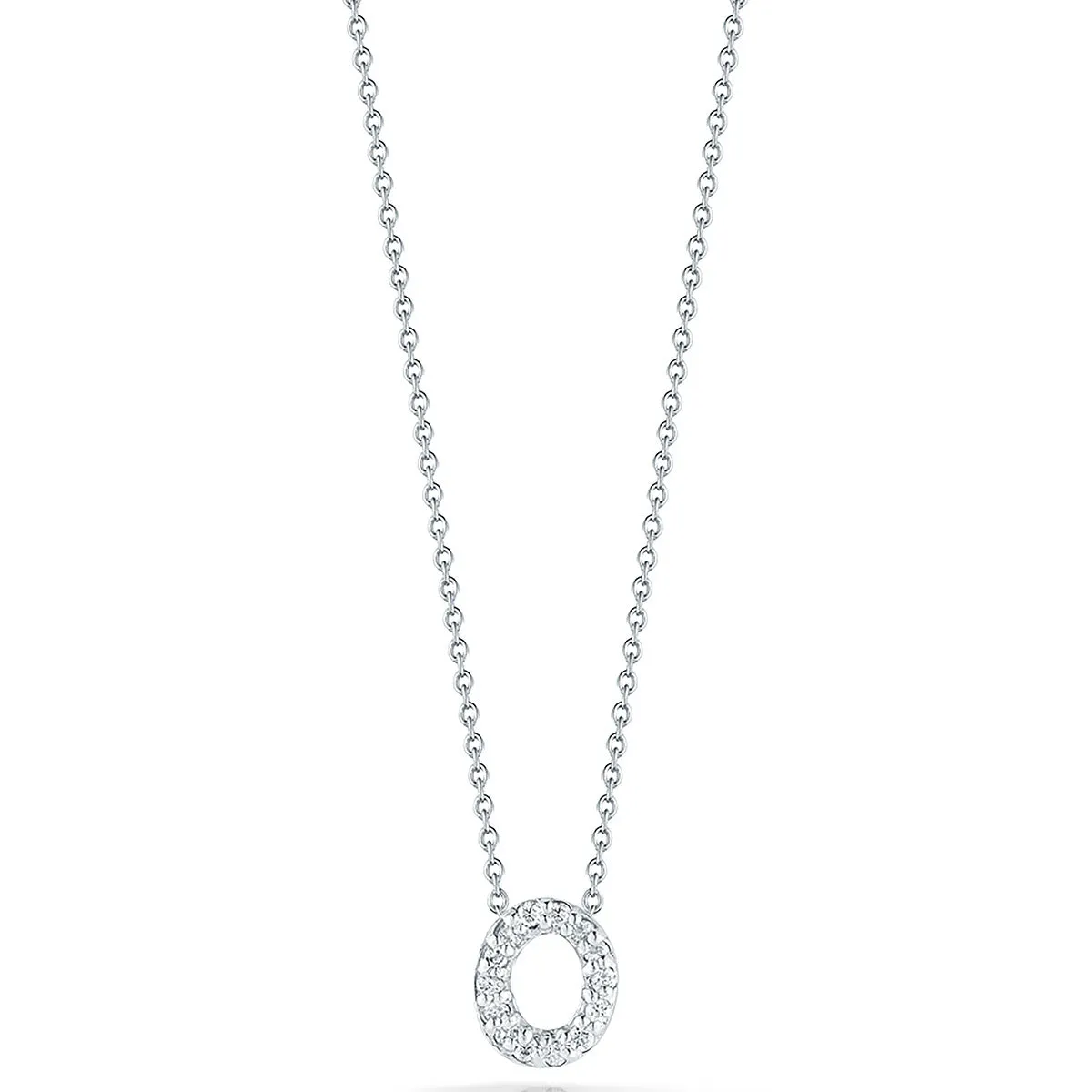 Love Letter O Pendant with Diamonds