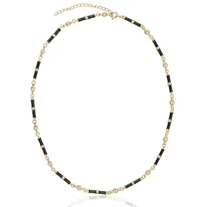 Marlowe Green Enamel Necklace