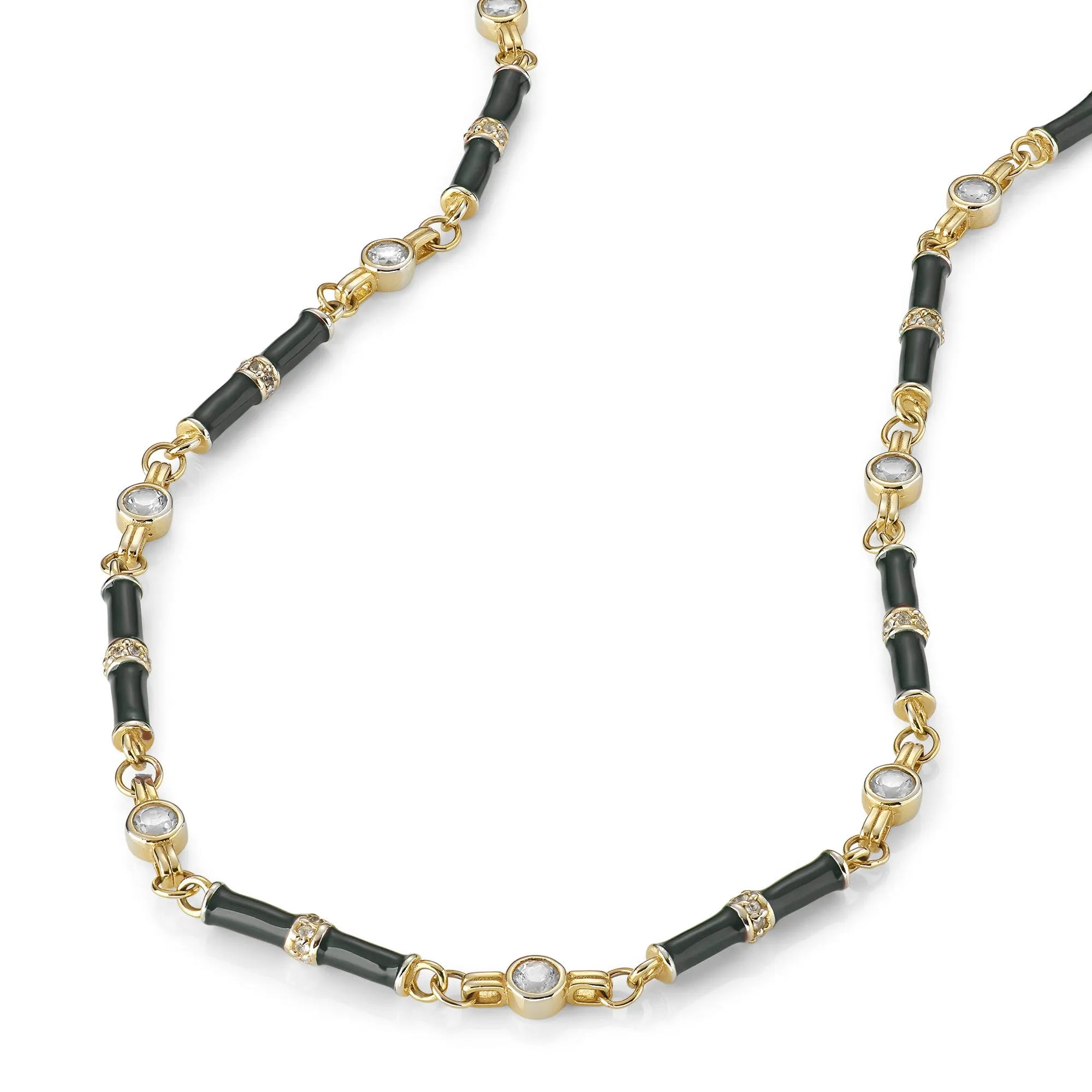 Marlowe Green Enamel Necklace