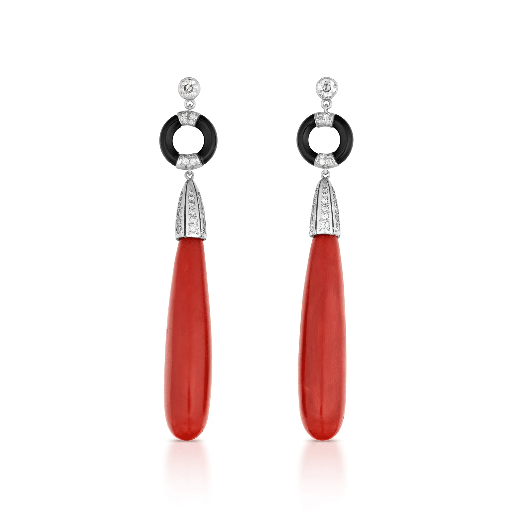 Mediterranean Coral Drop Earrings