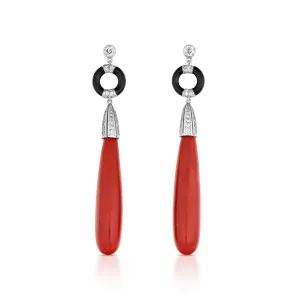 Mediterranean Coral Drop Earrings