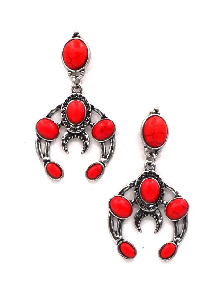 Montana West Turquoise Stone Dangling Earrings