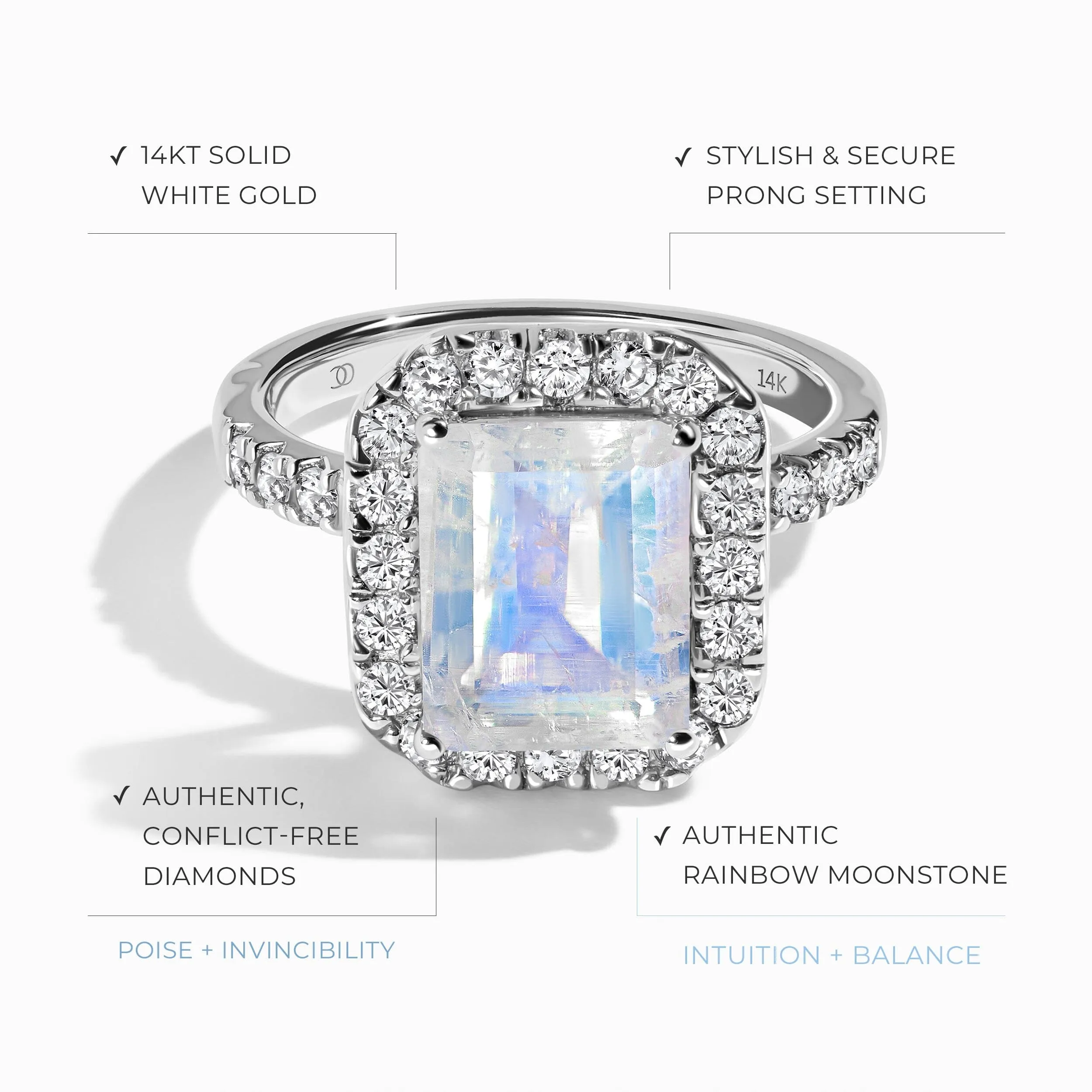Moonstone Diamond Ring - Lush