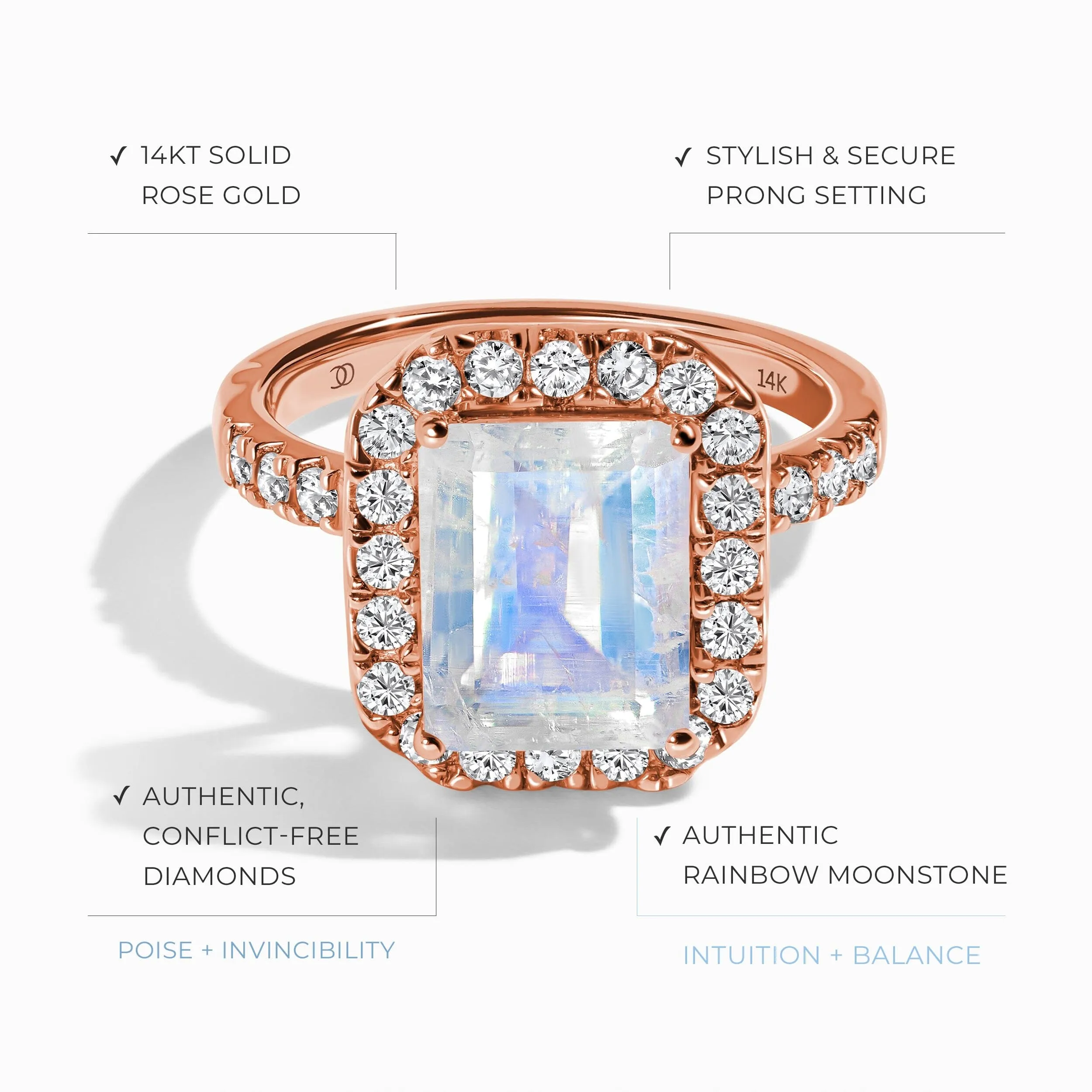 Moonstone Diamond Ring - Lush