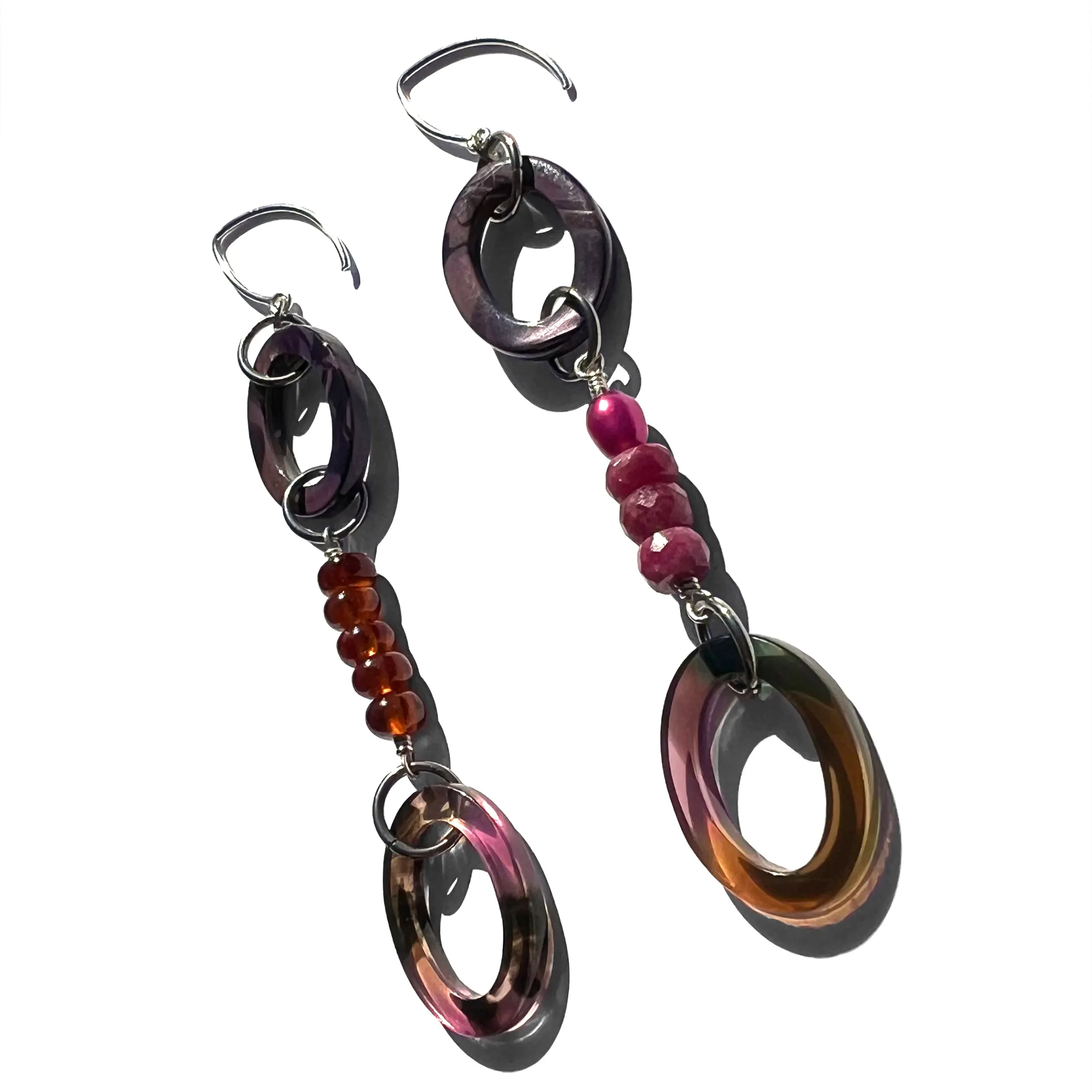 MPR x THE IMAGINARIUM: Pearl Ruby Garnet Fiery Drop Earrings