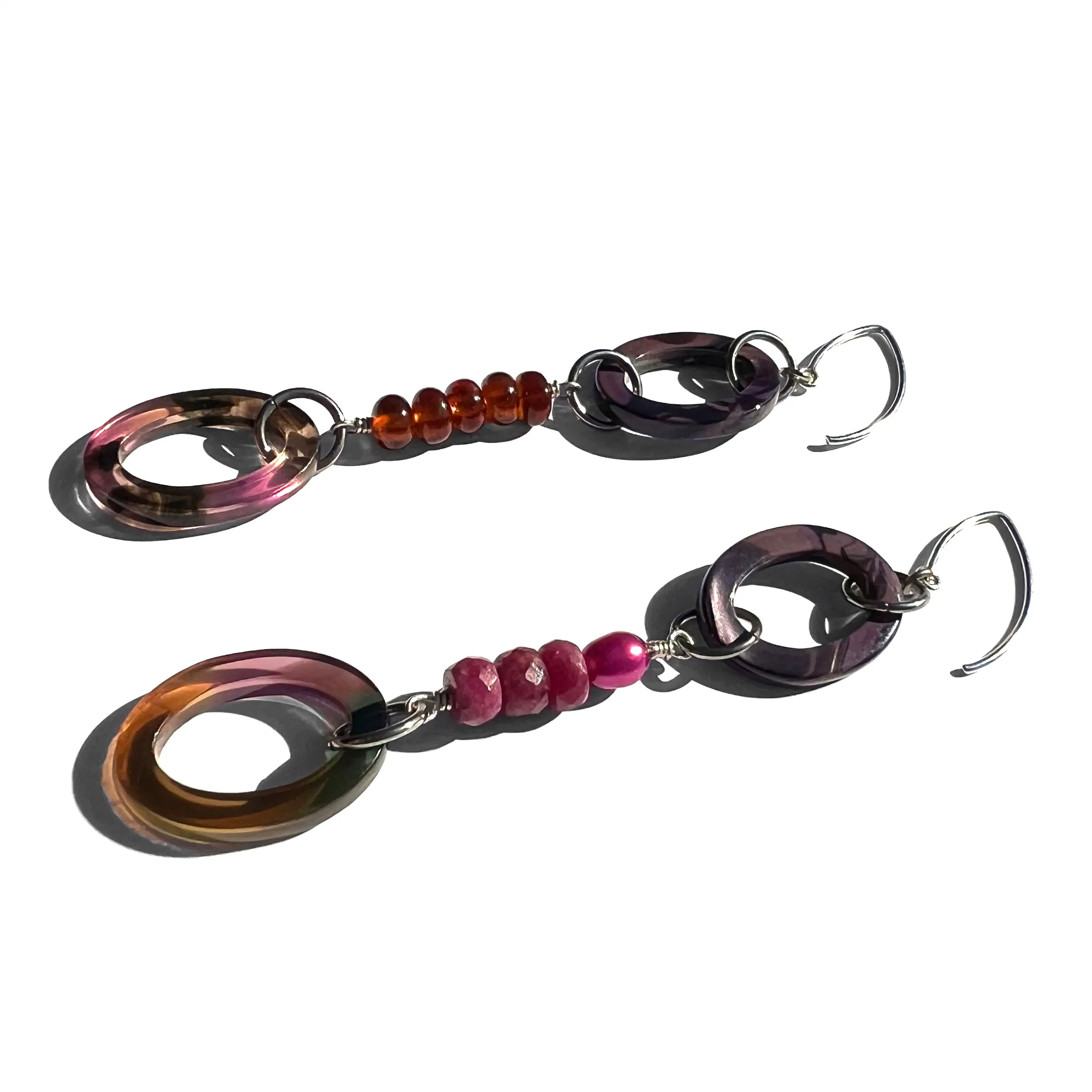 MPR x THE IMAGINARIUM: Pearl Ruby Garnet Fiery Drop Earrings