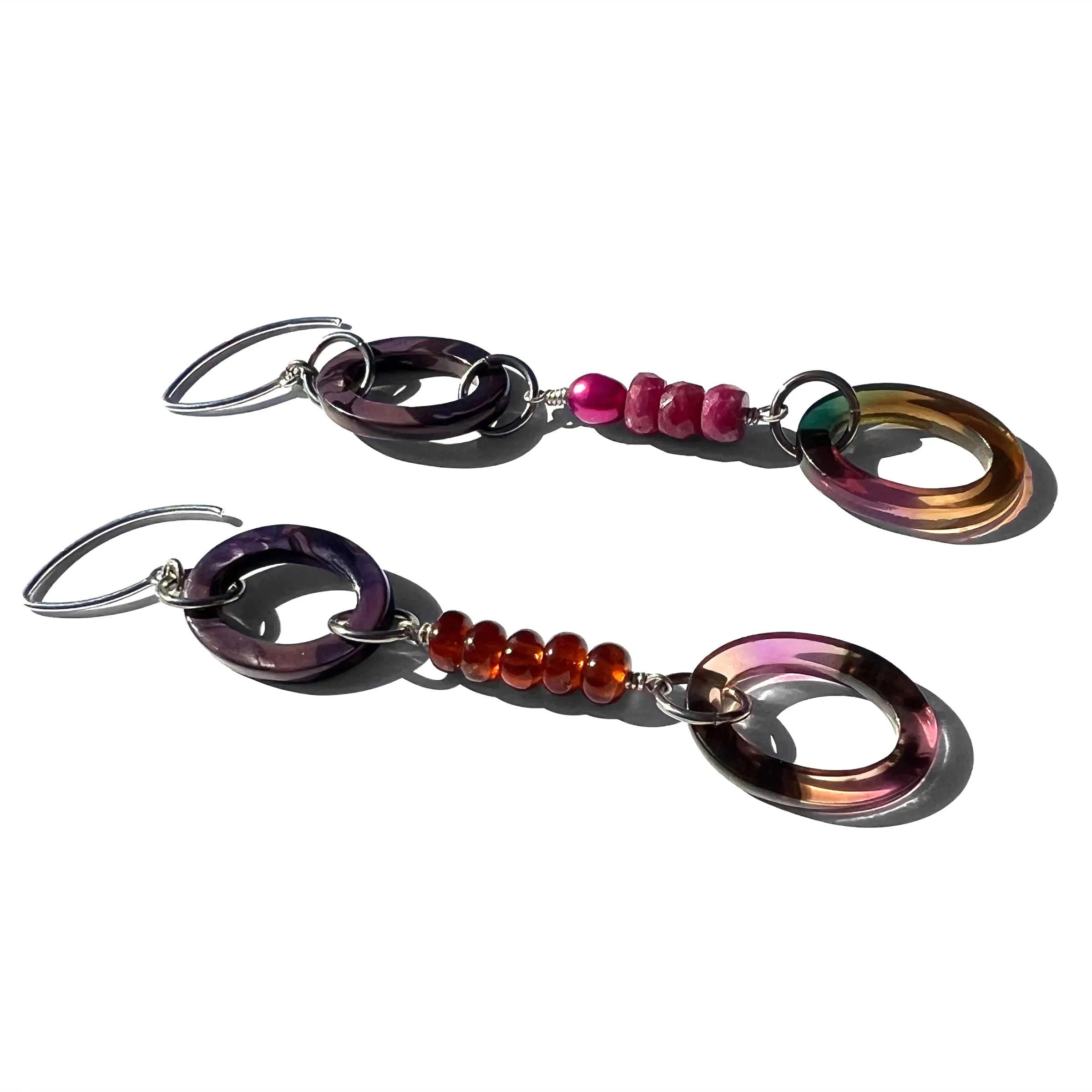 MPR x THE IMAGINARIUM: Pearl Ruby Garnet Fiery Drop Earrings