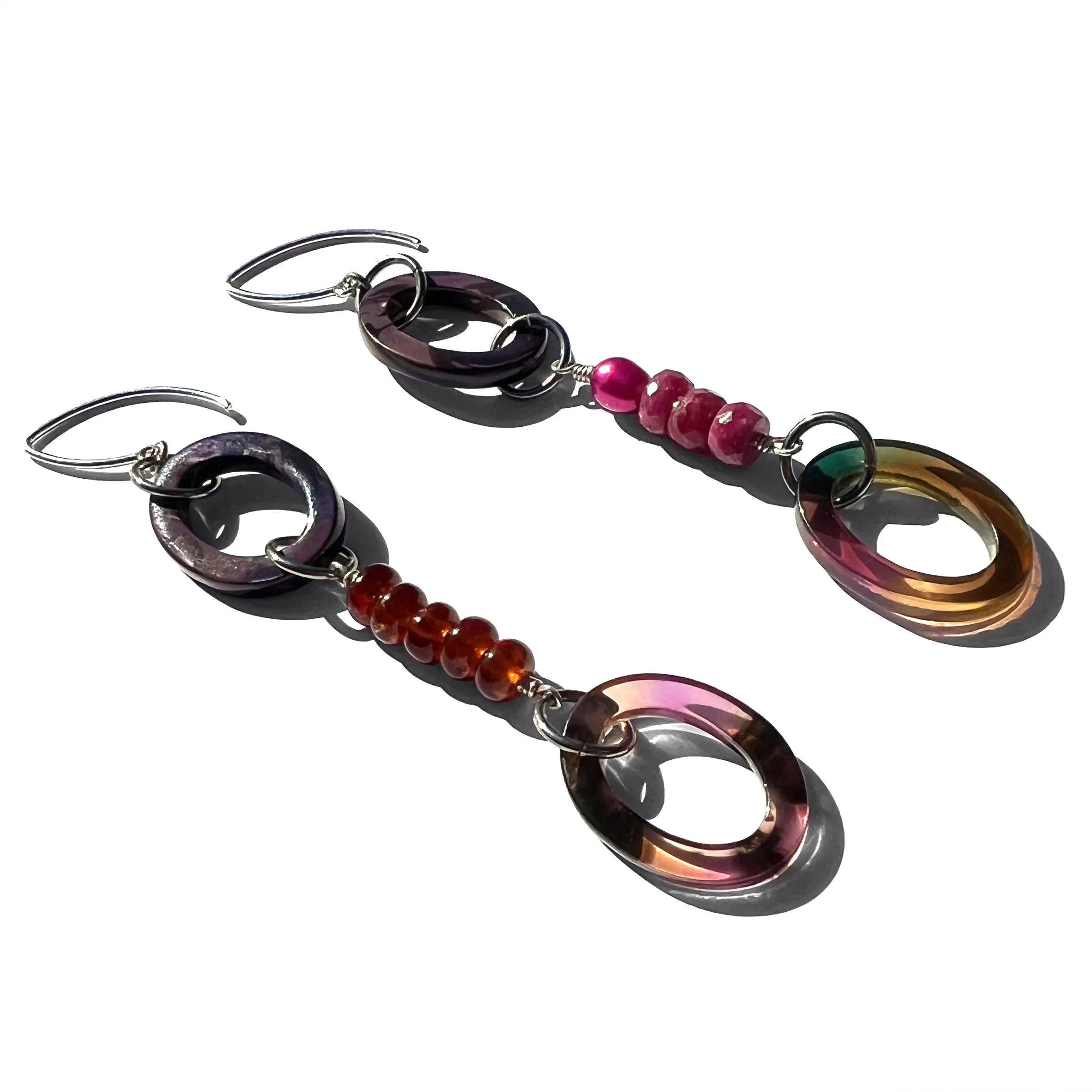 MPR x THE IMAGINARIUM: Pearl Ruby Garnet Fiery Drop Earrings