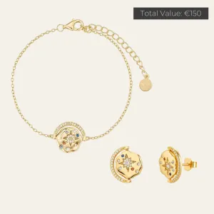 My Sun, Moon & Stars Bracelet   Studs Set
