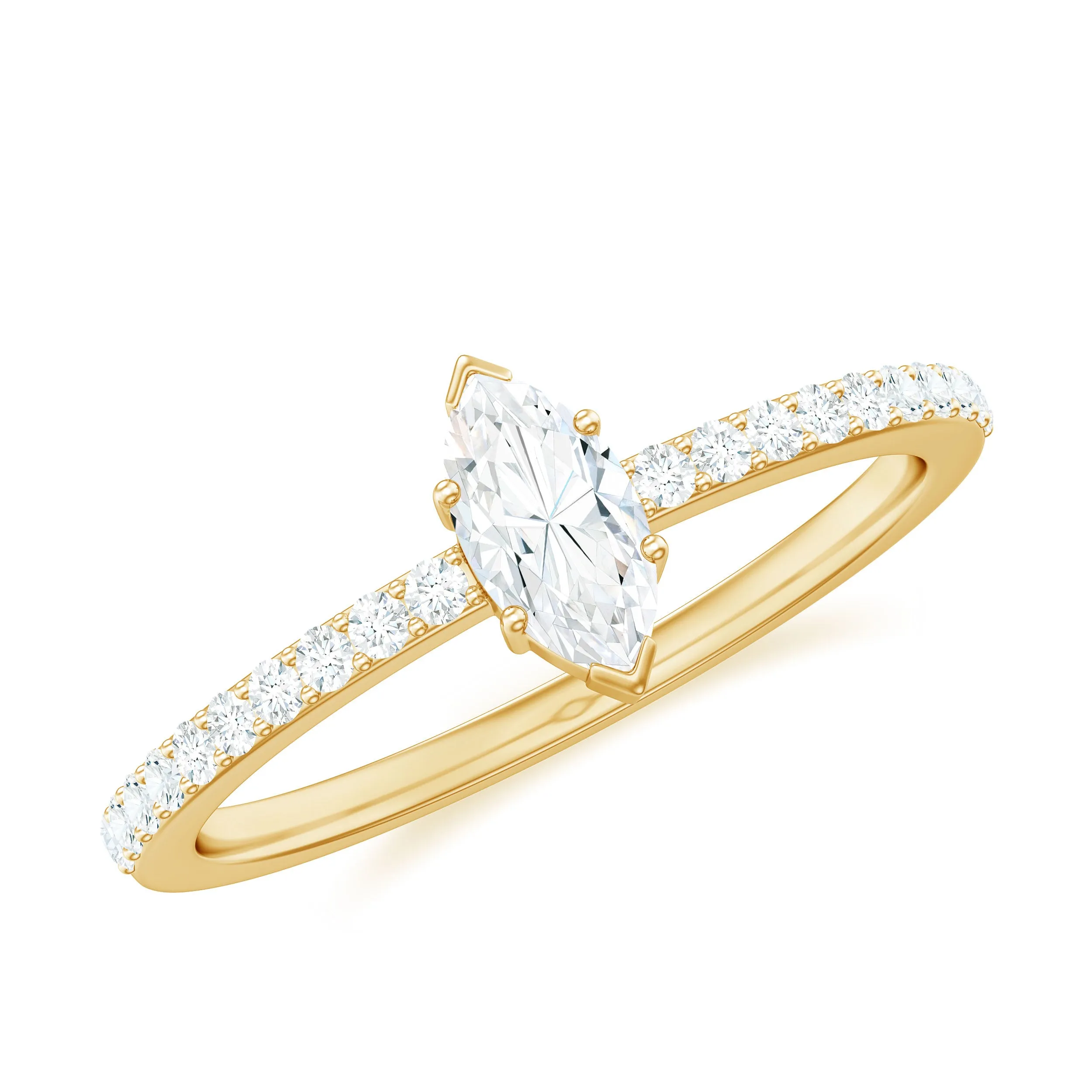 Naomi Watts Inspired Moissanite Solitaire Engagement Ring