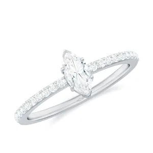 Naomi Watts Inspired Moissanite Solitaire Engagement Ring