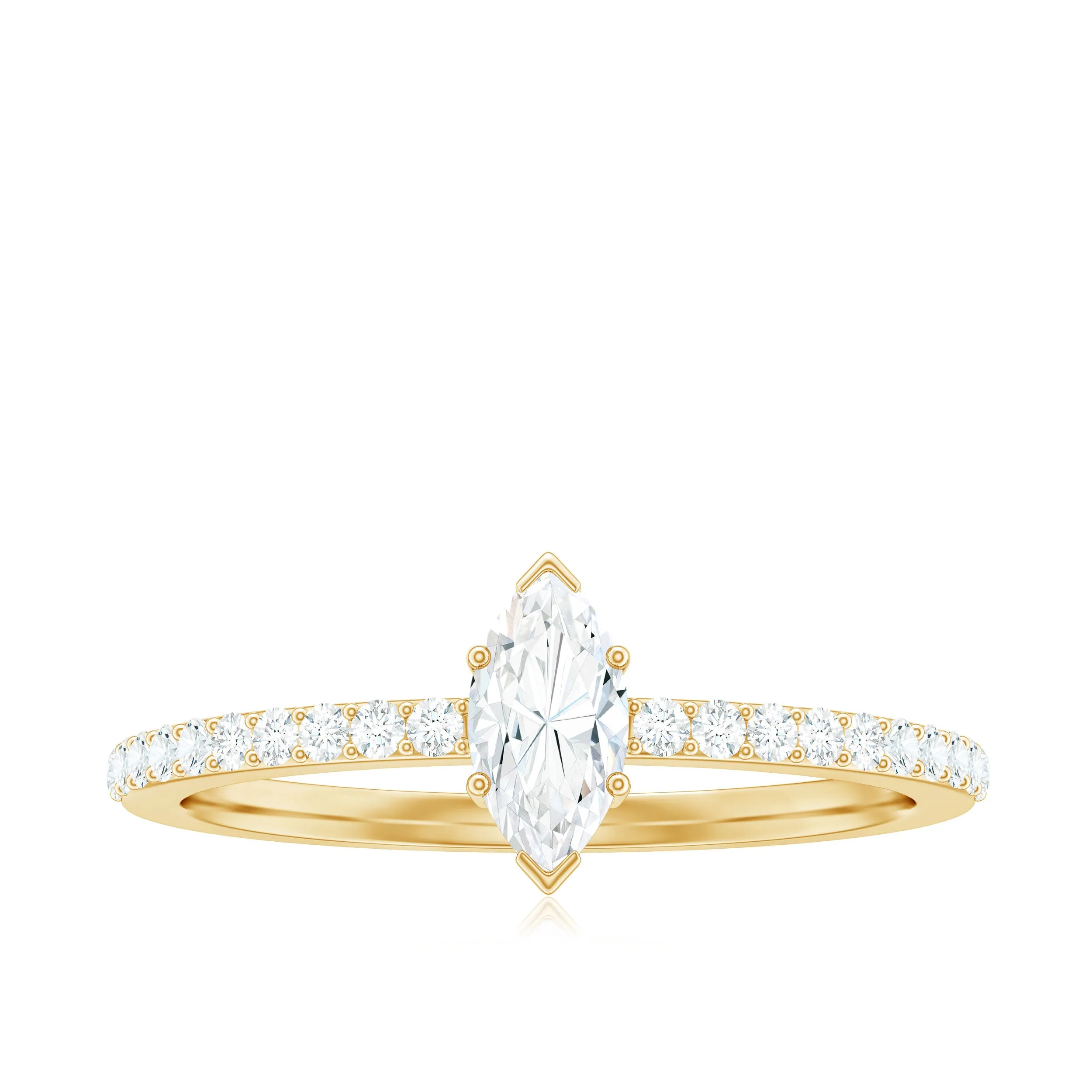 Naomi Watts Inspired Moissanite Solitaire Engagement Ring