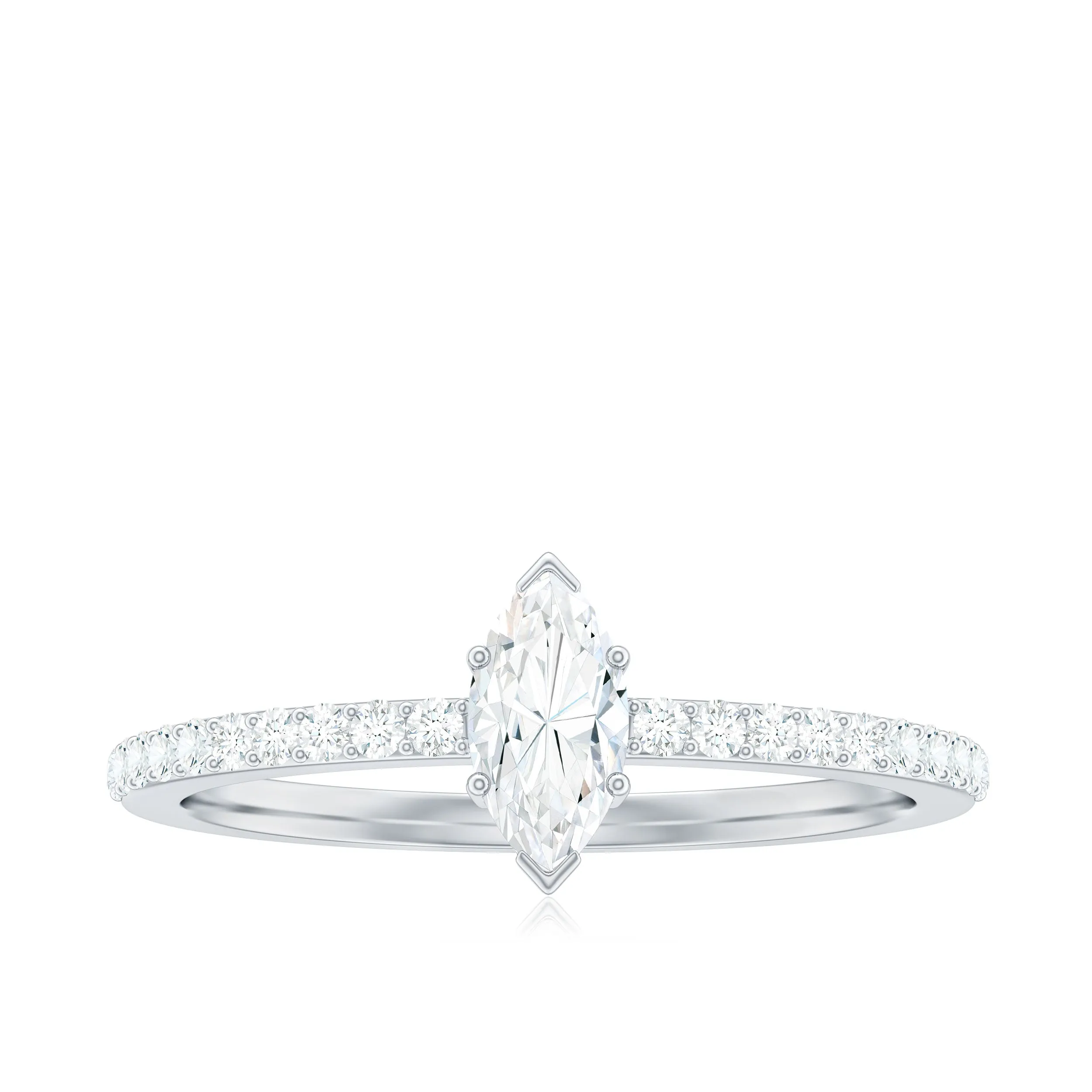 Naomi Watts Inspired Moissanite Solitaire Engagement Ring