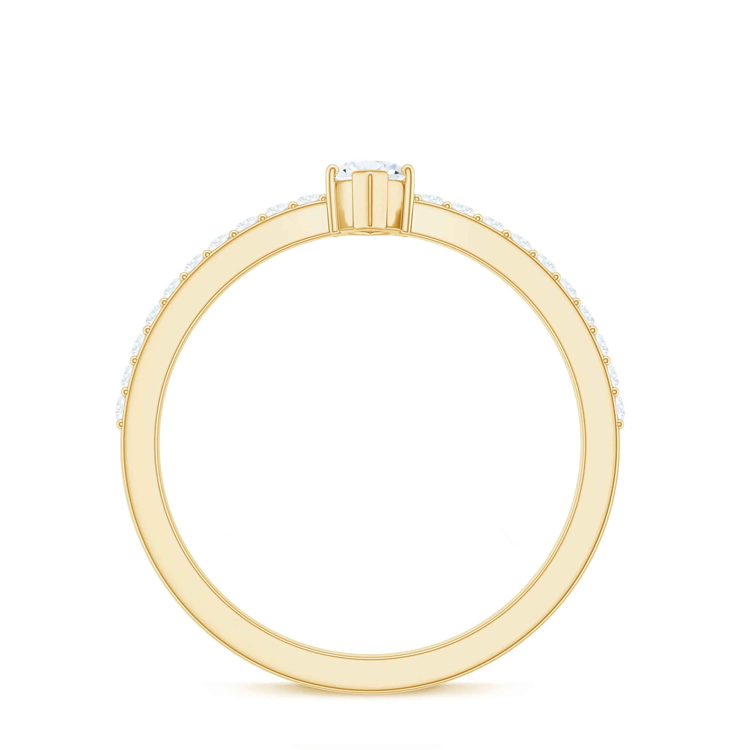 Naomi Watts Inspired Moissanite Solitaire Engagement Ring