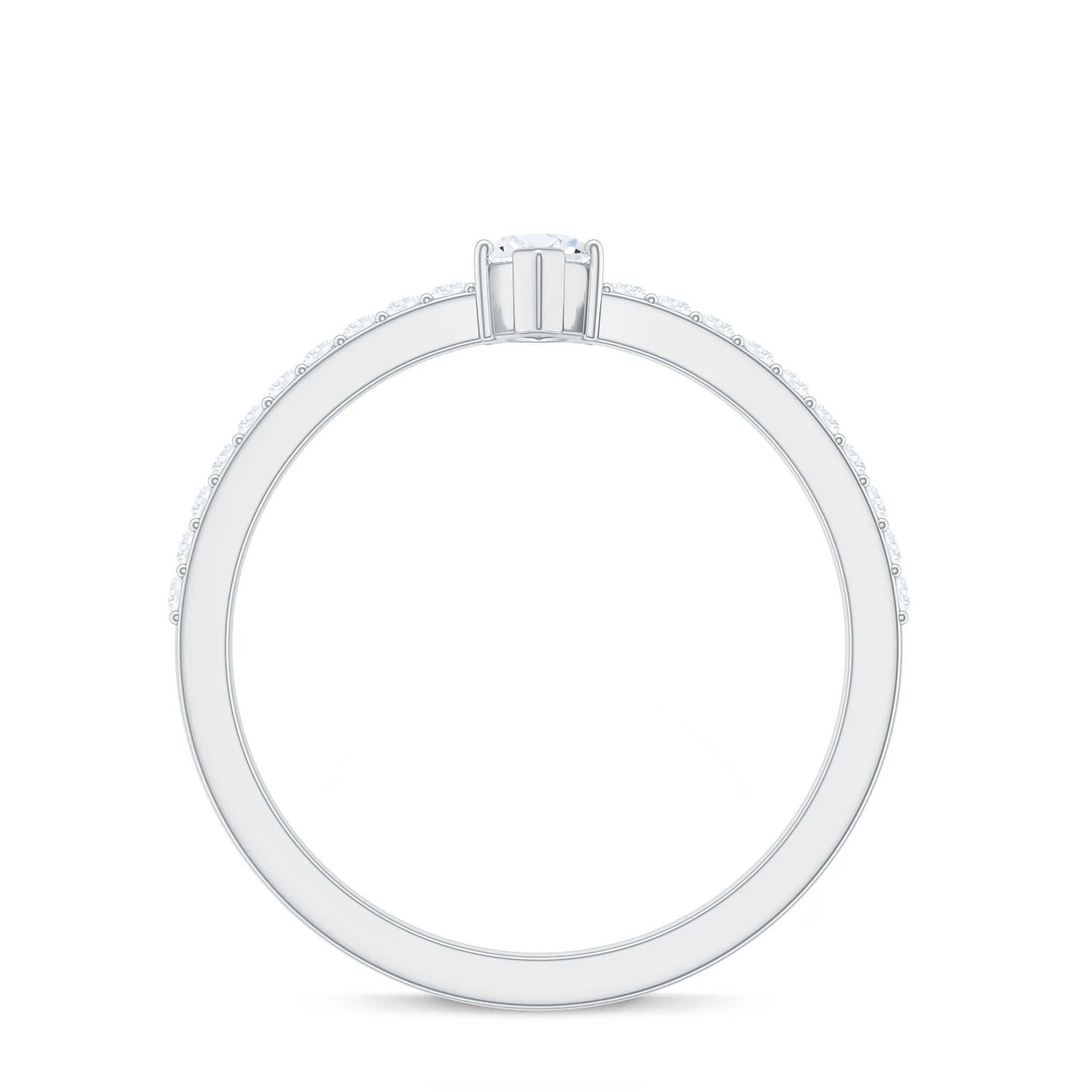Naomi Watts Inspired Moissanite Solitaire Engagement Ring