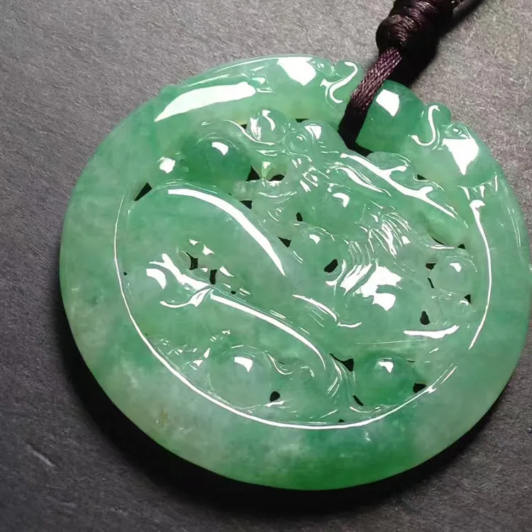 Natural Jade Pendant Jadeite Dragon Pendant PT388
