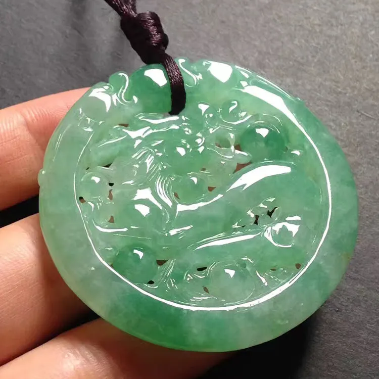 Natural Jade Pendant Jadeite Dragon Pendant PT388