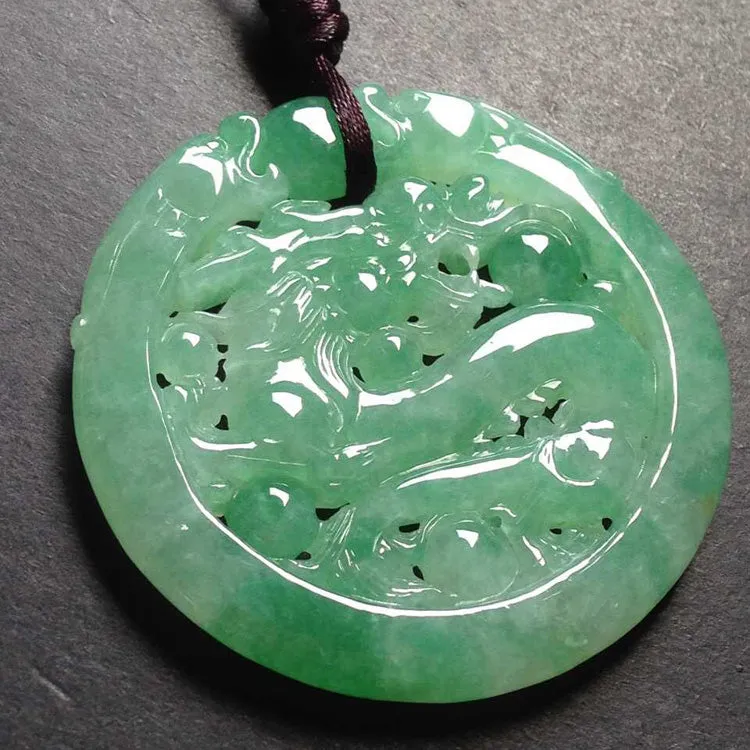 Natural Jade Pendant Jadeite Dragon Pendant PT388