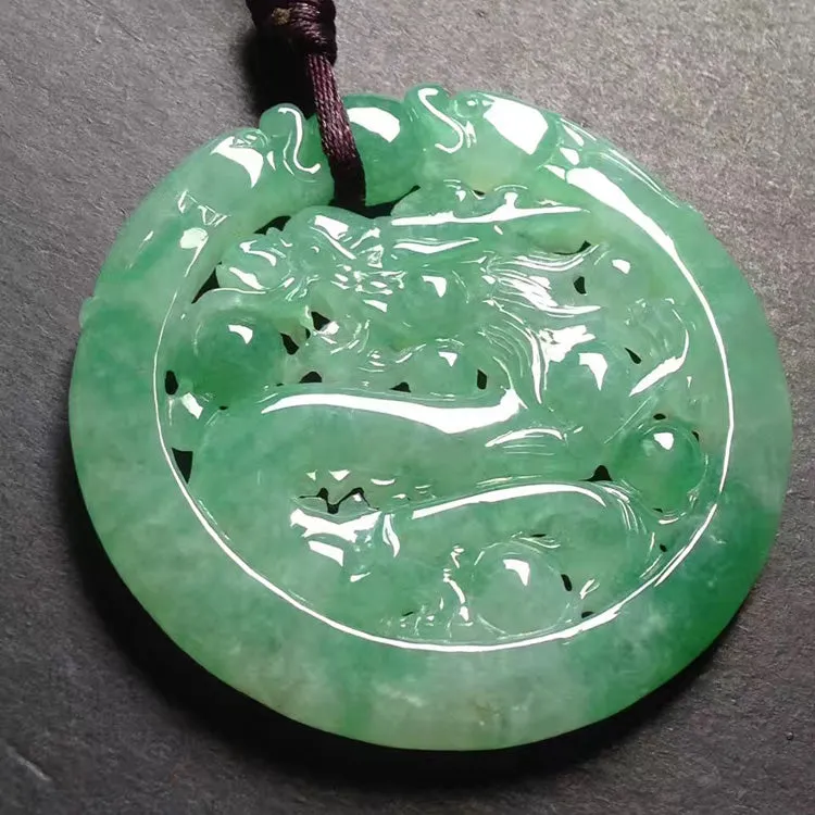 Natural Jade Pendant Jadeite Dragon Pendant PT388