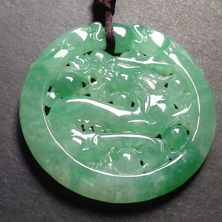 Natural Jade Pendant Jadeite Dragon Pendant PT388