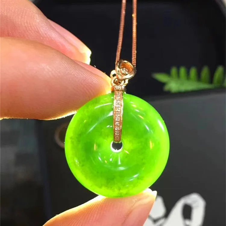 Natural Jade Pendant Nephrite Gold Pendant PT365